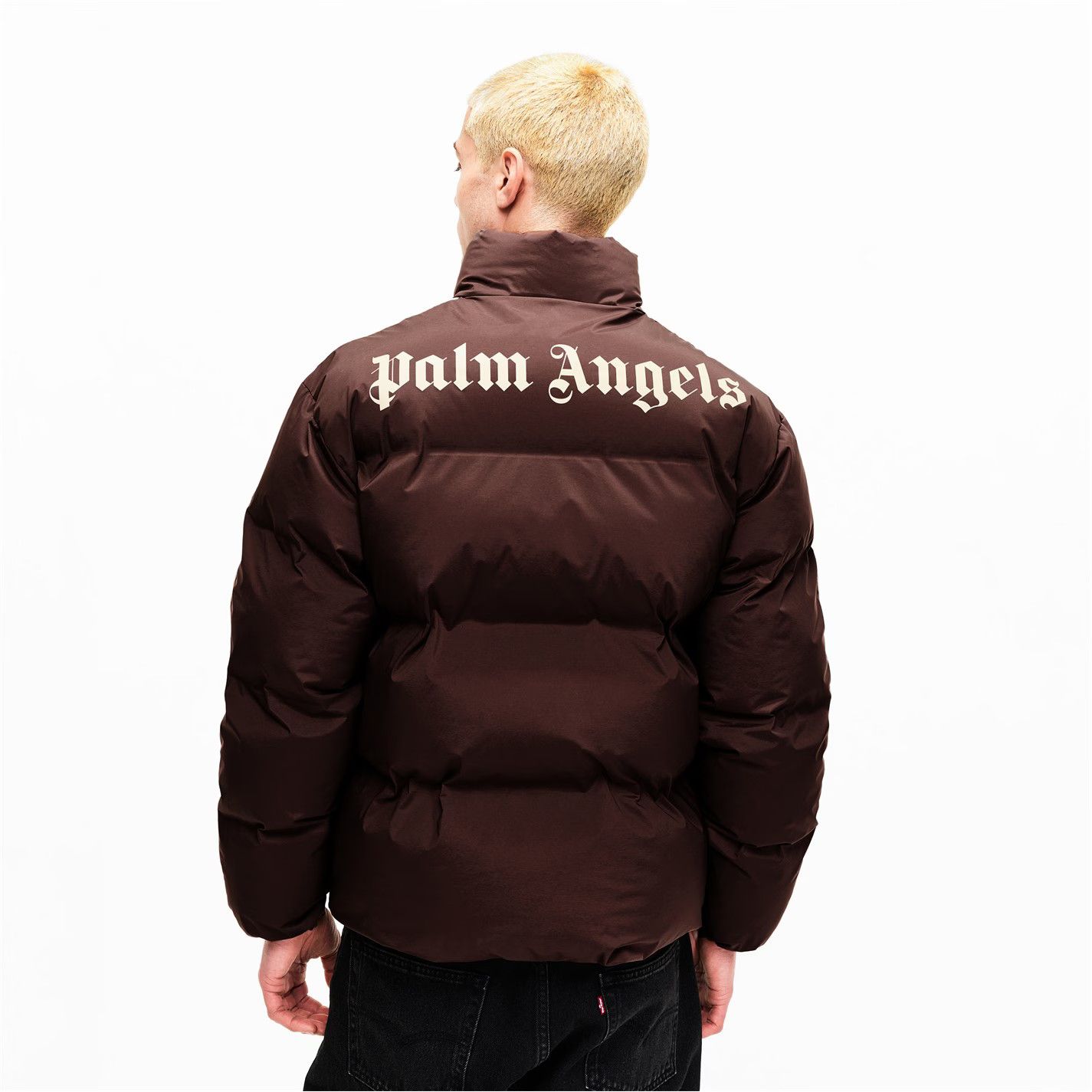 Palm Angels o1g2r1mq0426 Classic Logo Down Puffer Jacket in Brown Size US XXL / EU 58 / 5 - 5 Thumbnail