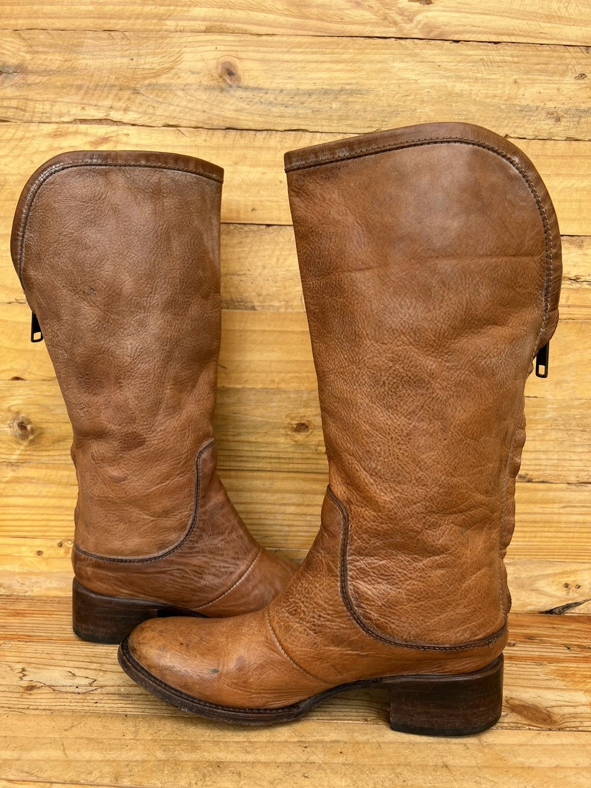 FREEBIRD Freebird Women's Tall Brown Leather Western Knee High Size US 7 / IT 37 - 7 Thumbnail