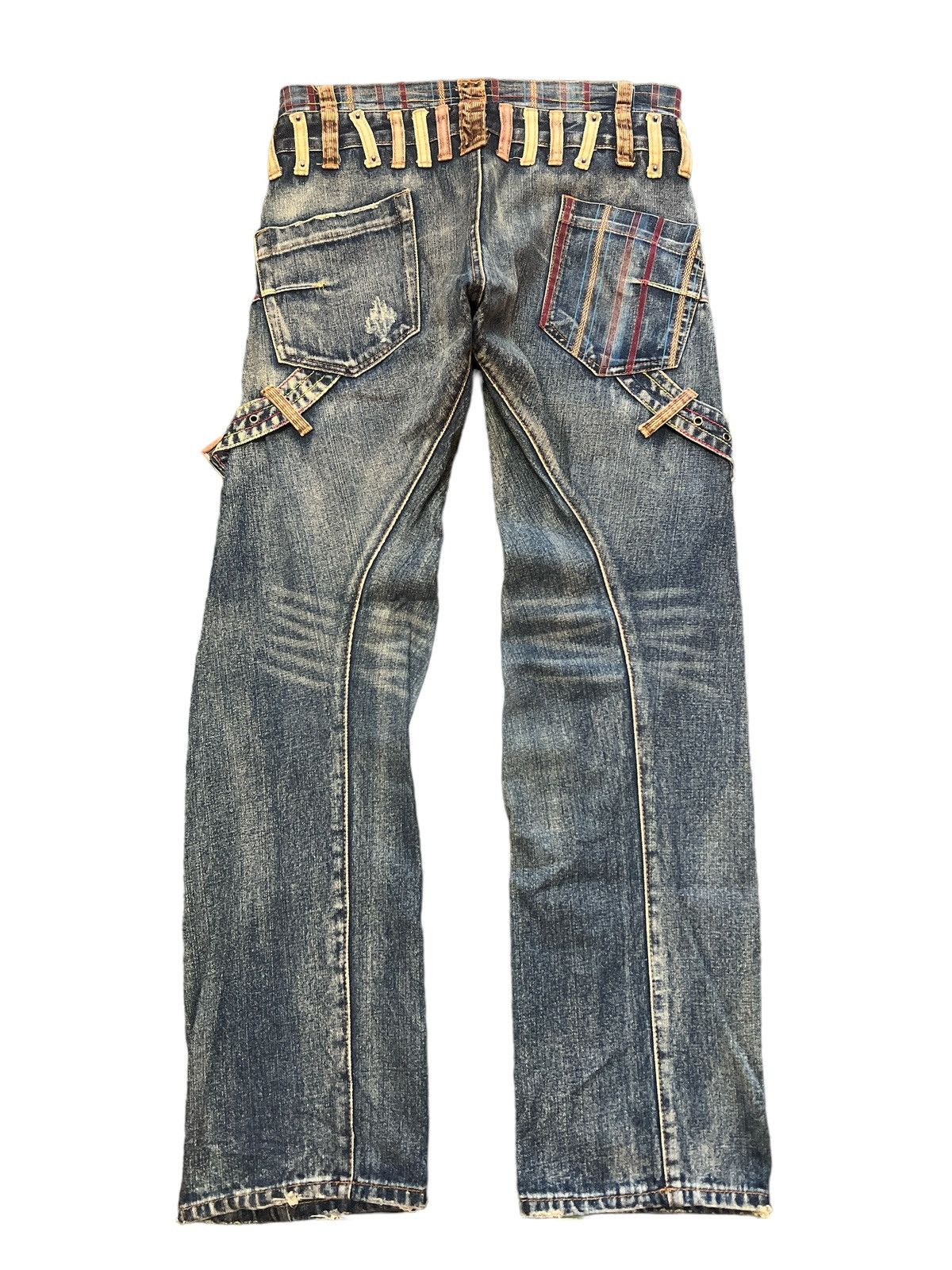 Japanese Brand SICK💥DOUBLE WAIST‼️BREATH MINT DISTRESSED DENIM PANT Size US 30 / EU 46 - 7 Thumbnail