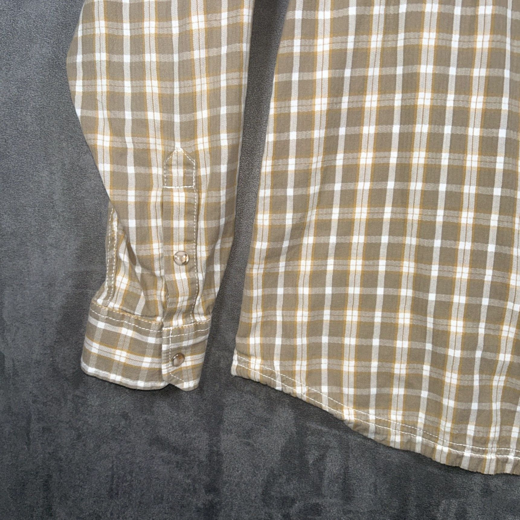 Wrangler Wrangler Pearl Snap Long Sleeve Shirt Mens 2XL Plaid Button-Up Cotton Spandex Multicolor Western Size US XXL / EU 58 / 5 - 6 Thumbnail