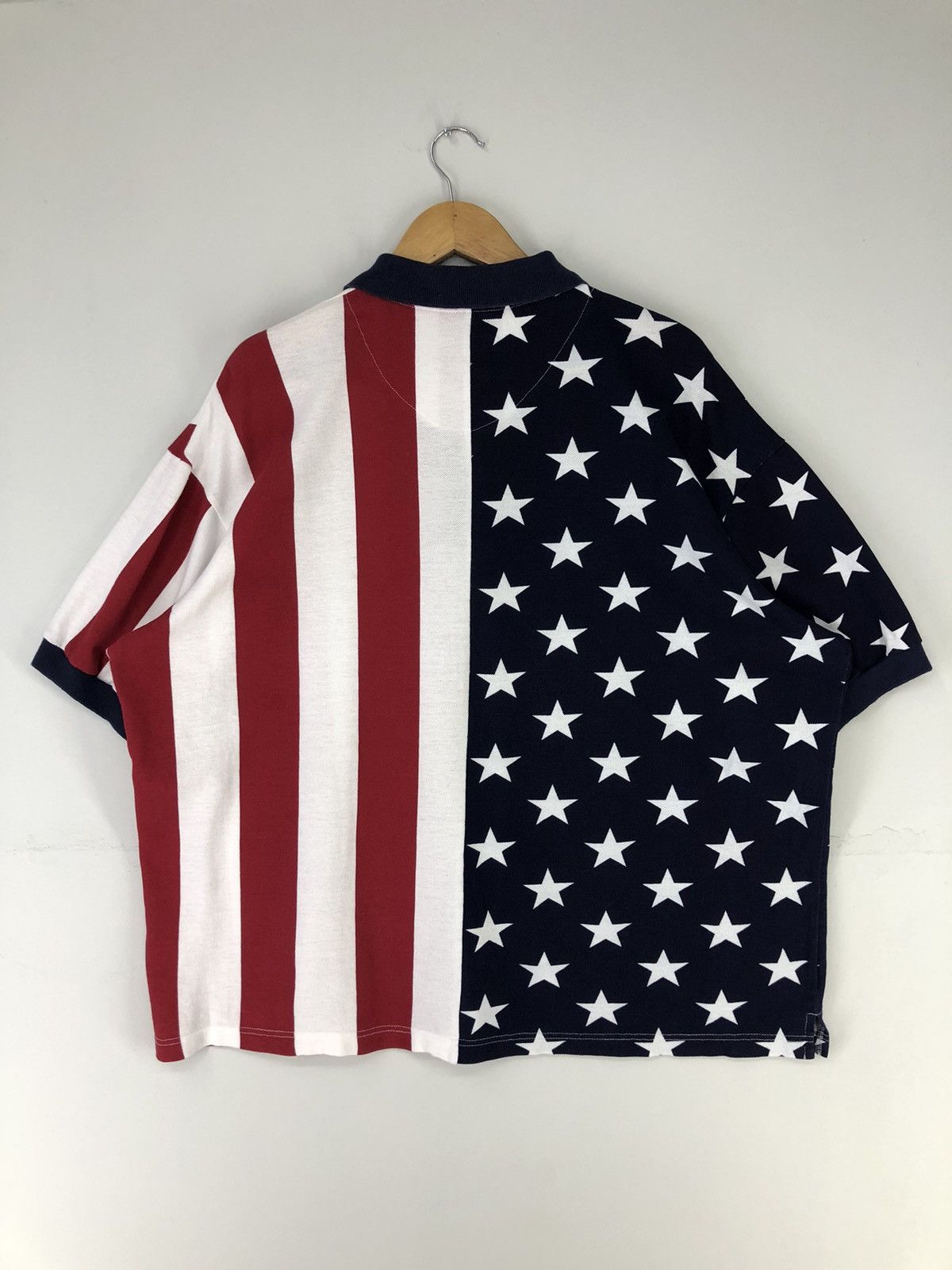 Vintage Vintage America Flag Polo Shirt Size US XXL / EU 58 / 5 - 2 Thumbnail