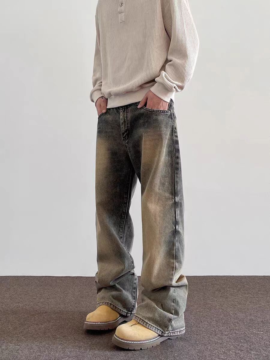Japanese Brand × Jean High Street Yellow Clay Dye Aged Micro Flare Jeans Size US 32 / EU 48 - 2 Thumbnail