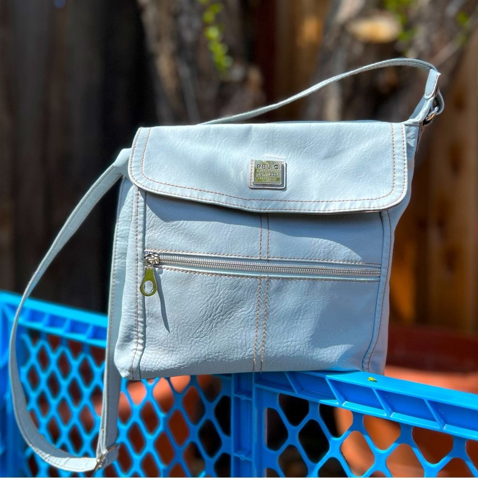 Relic Relic Sky Blue Vegan Leather Shoulder Bag | Grailed