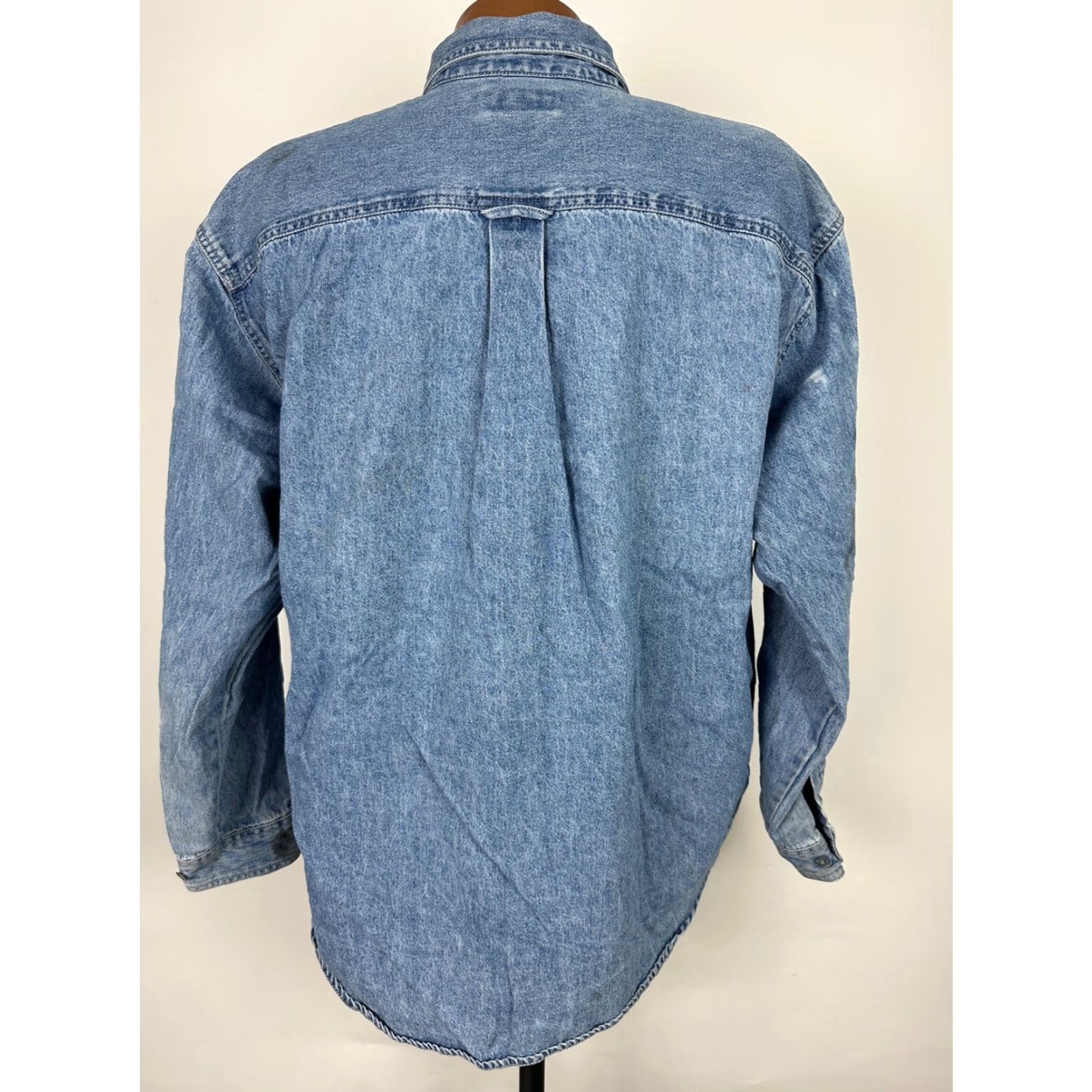 Vintage VINTAGE Arizona Jeans Denim Shirt Men L Blue Button-Up Casual 90s Outdoor Grunge Cowboy Hipster Pockets Heavyweight Size US L / EU 52-54 / 3 - 7 Thumbnail