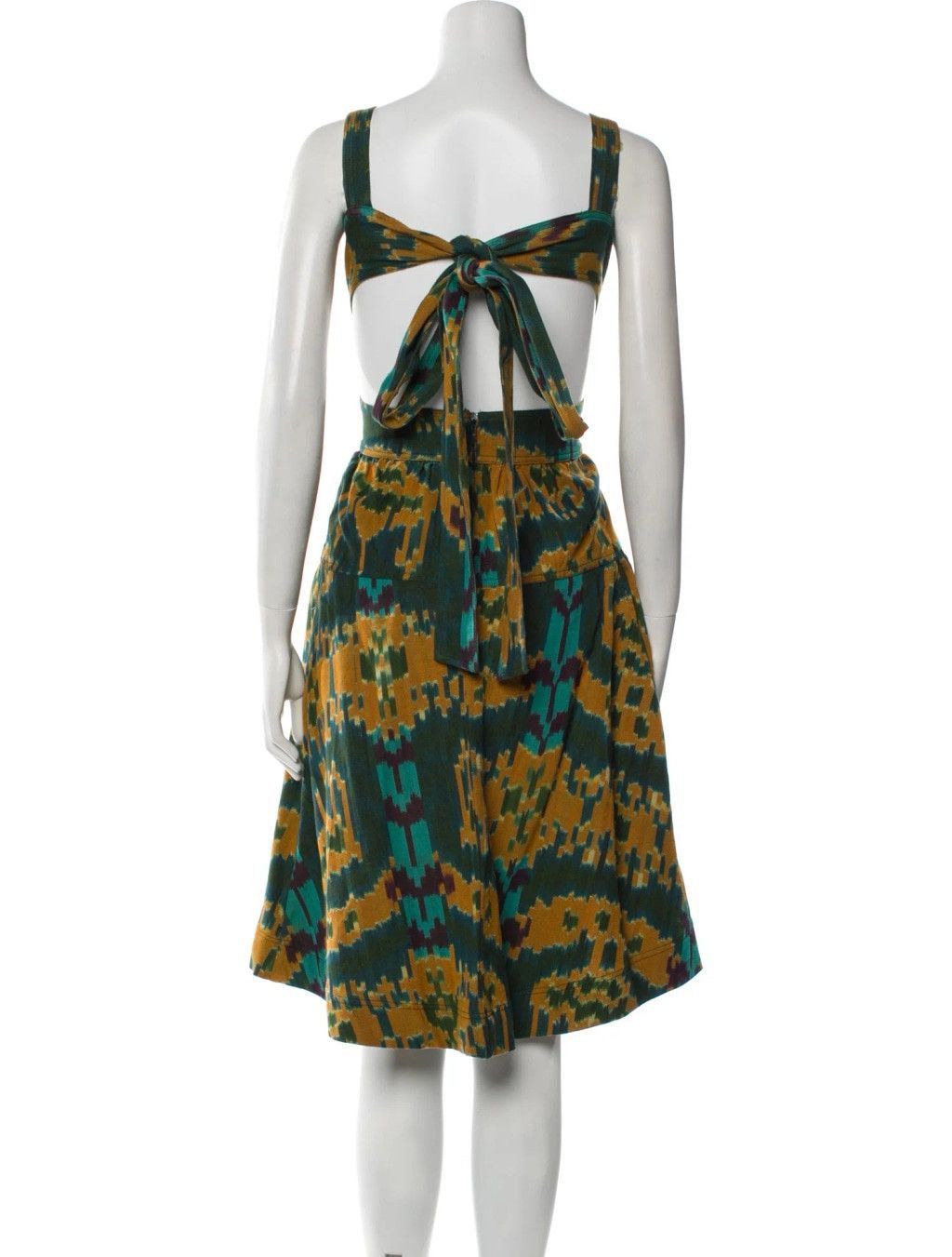 Ulla Johnson Ulla Johnson Sarika Cutout Printed Cotton Midi Dress Size XL Size XS / US 0-2 / IT 36-38 - 2 Thumbnail