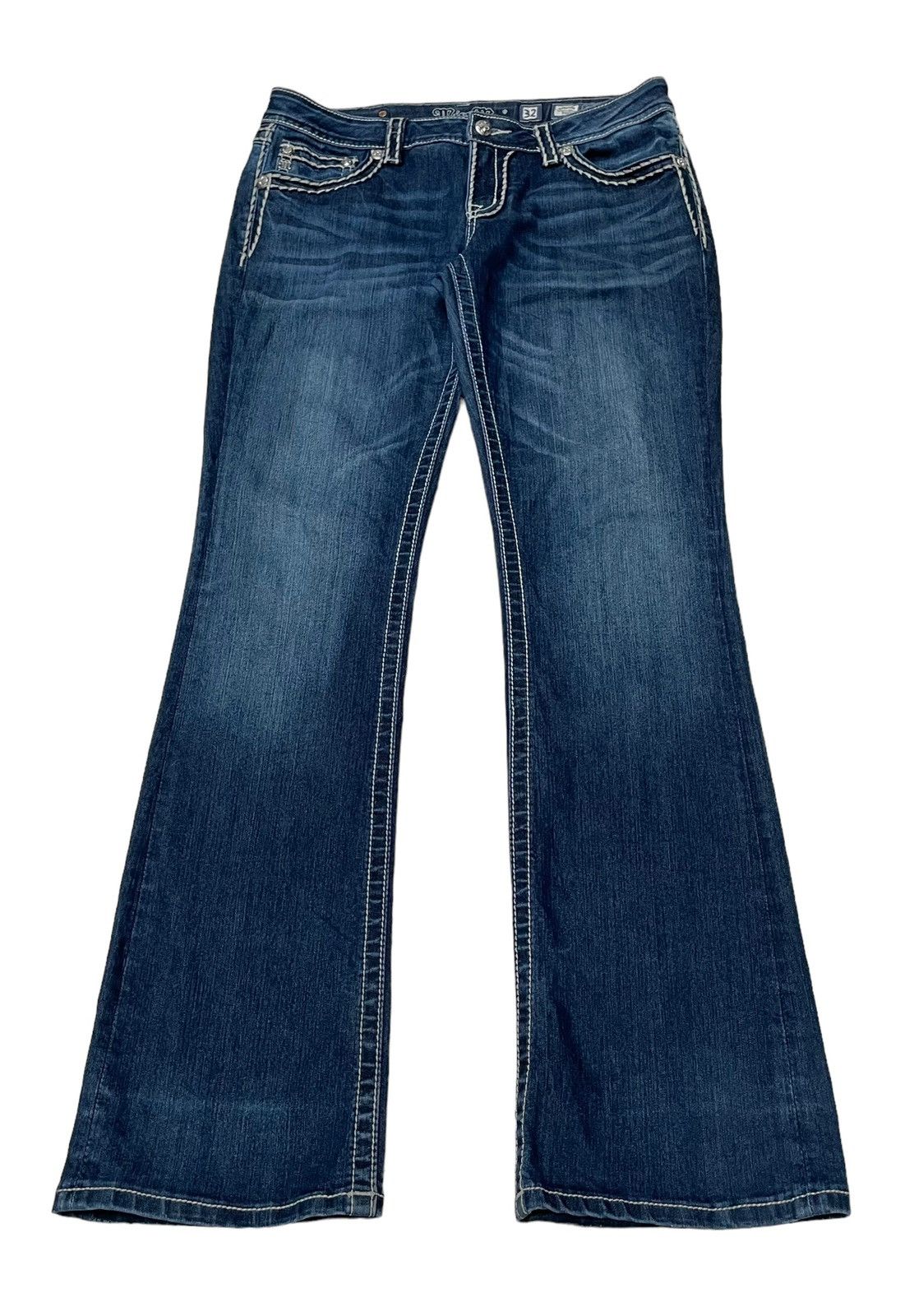 Vintage Vintage Brand Miss Me Flared Jeans 2000s Size US 34 / EU 50 - 1 Thumbnail