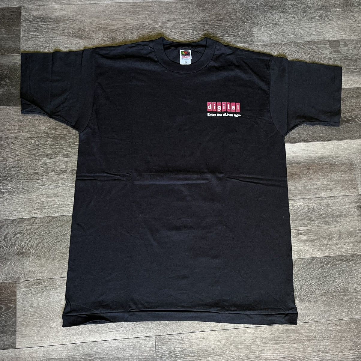 Microsoft × Vintage New Vintage 90s Digital Enter the Alpha Age Graphic T Shirt Size US XL / EU 56 / 4 - 2 Thumbnail