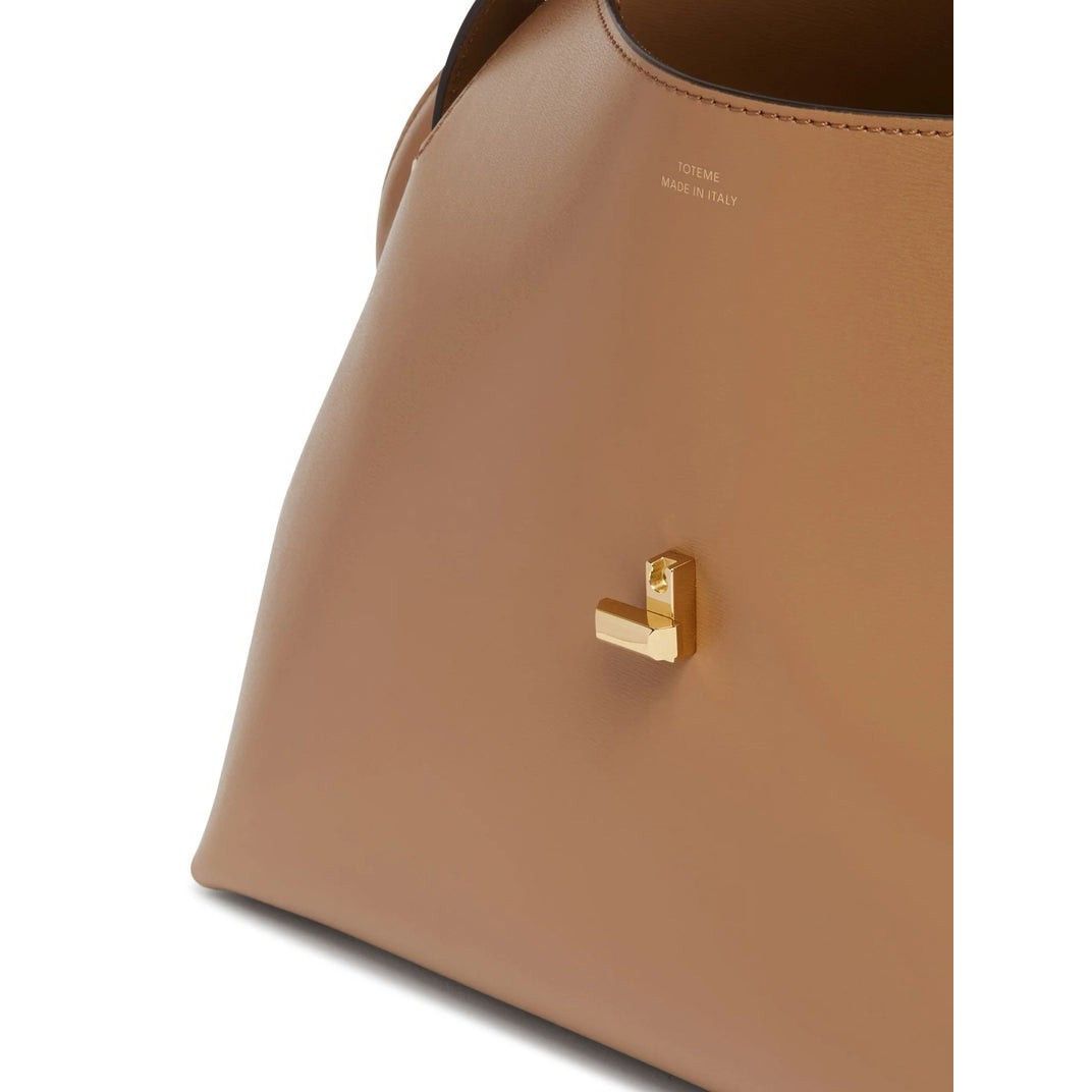 Toteme TOTEME T-lock Camel Leather Top Handle Bag New & Authentic Size ONE SIZE - 4 Thumbnail