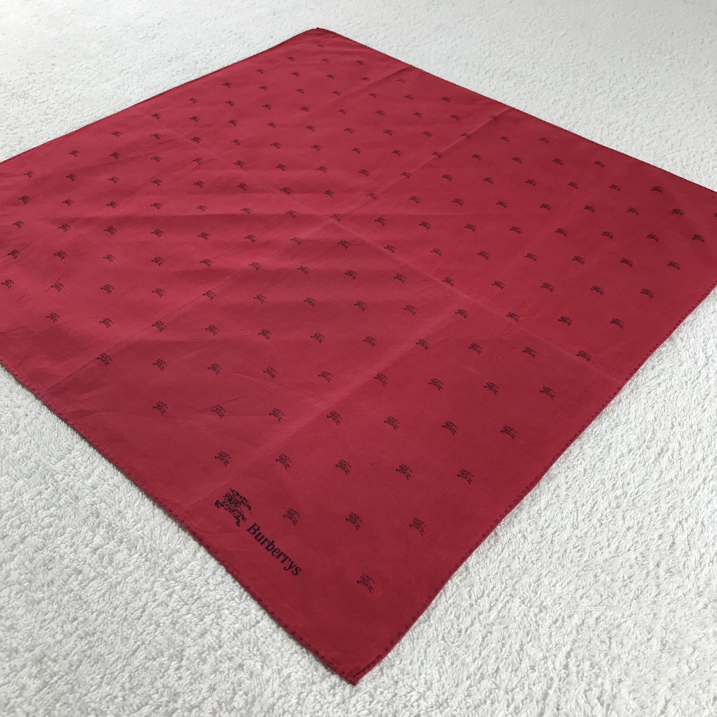 Burberry × Vintage Burberry Bandana / Handkerchief / Neckerchief - S288 Size ONE SIZE - 2 Thumbnail