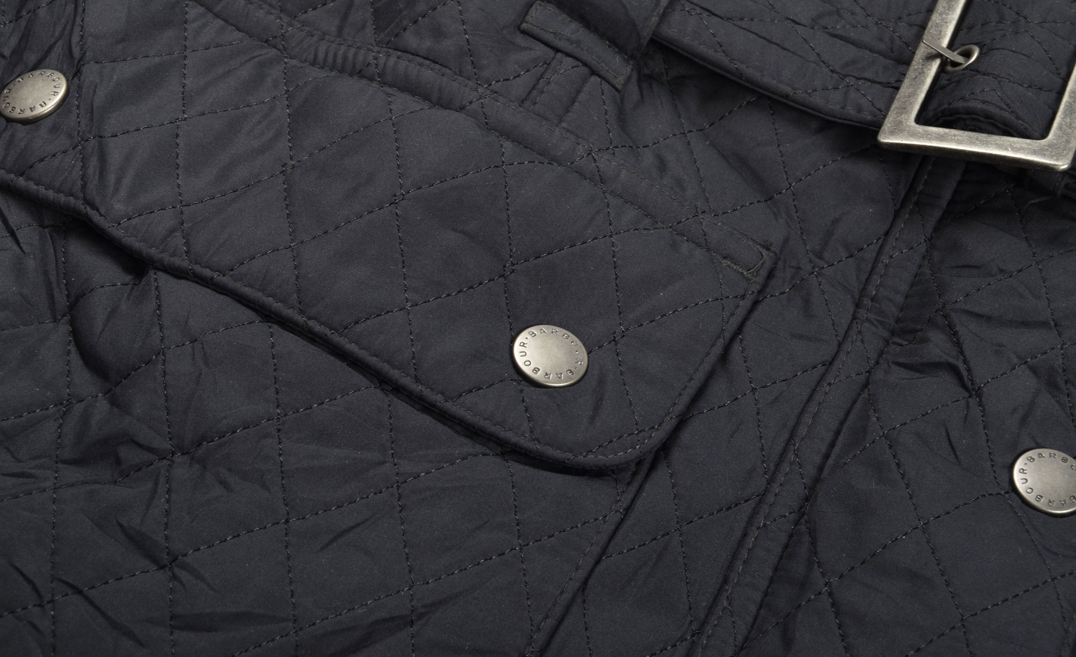 Barbour Barbour Black Belted Lysley Quilted Jacket Size L / US 10 / IT 46 - 8 Thumbnail