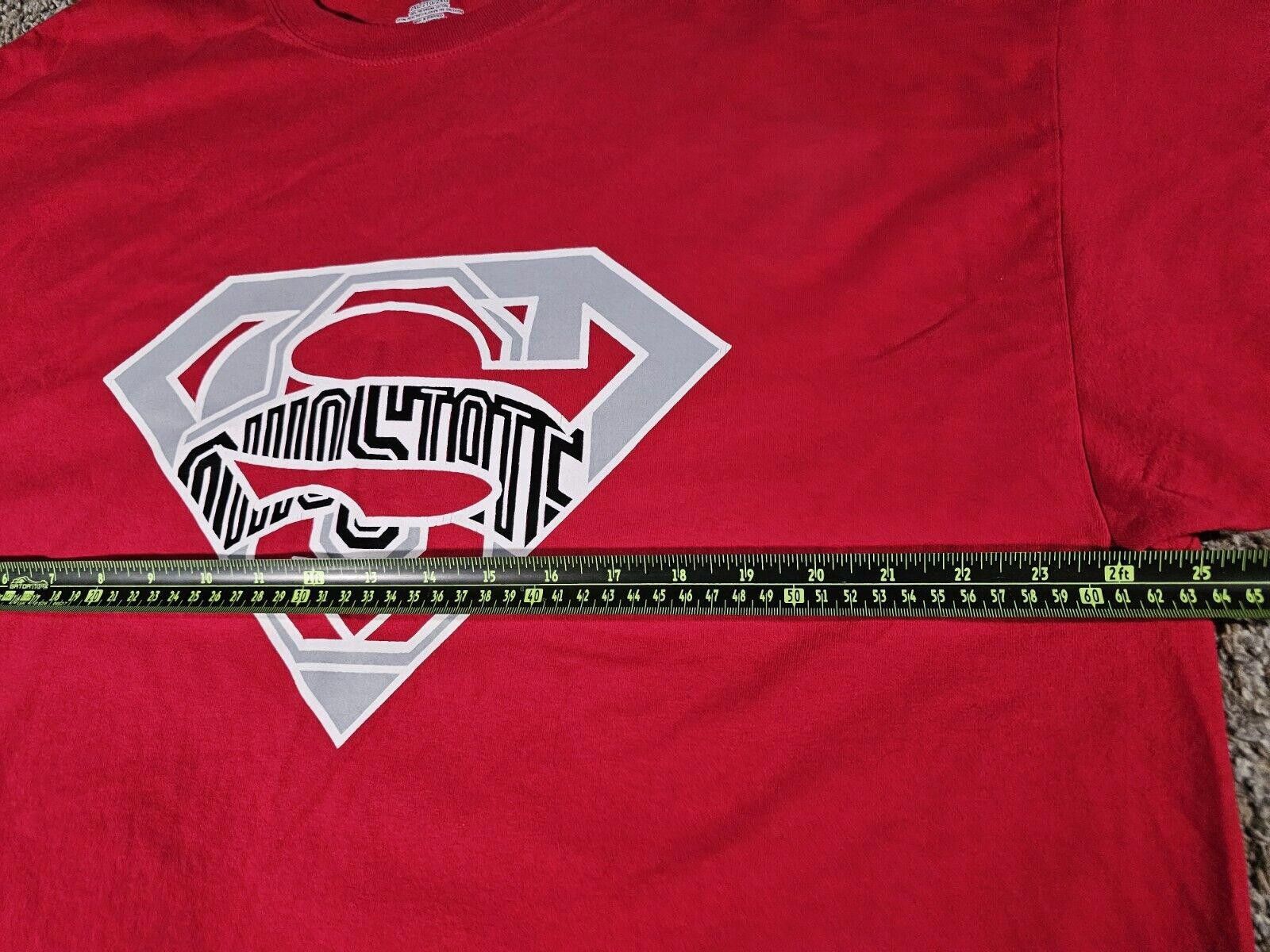 Hanes Ohio State Buckeyes OSU Superman Logo Red T-shirt XXL Size ONE SIZE - 6 Thumbnail