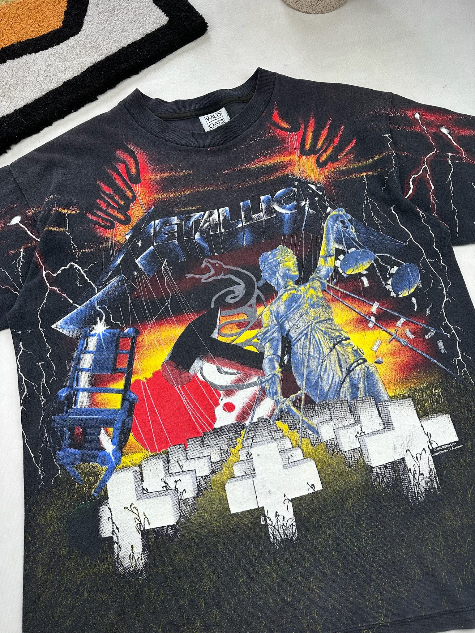 LLICA 希少 1991 ALLOVER バンドTシャツ XL LLICA 希少 1991 ALLOVER バンドTシャツ XL vintage Metallica tee All