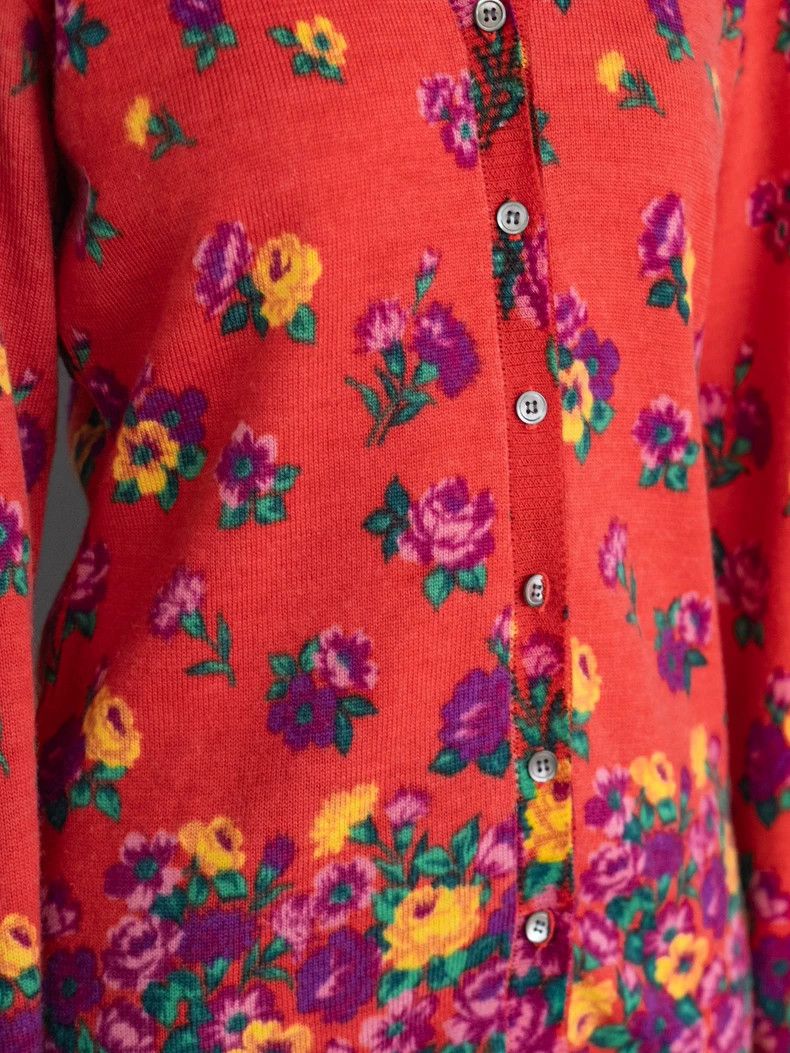 Kenzo KENZO Red floral knit sweater vintage Size XS / US 0-2 / IT 36-38 - 7 Thumbnail
