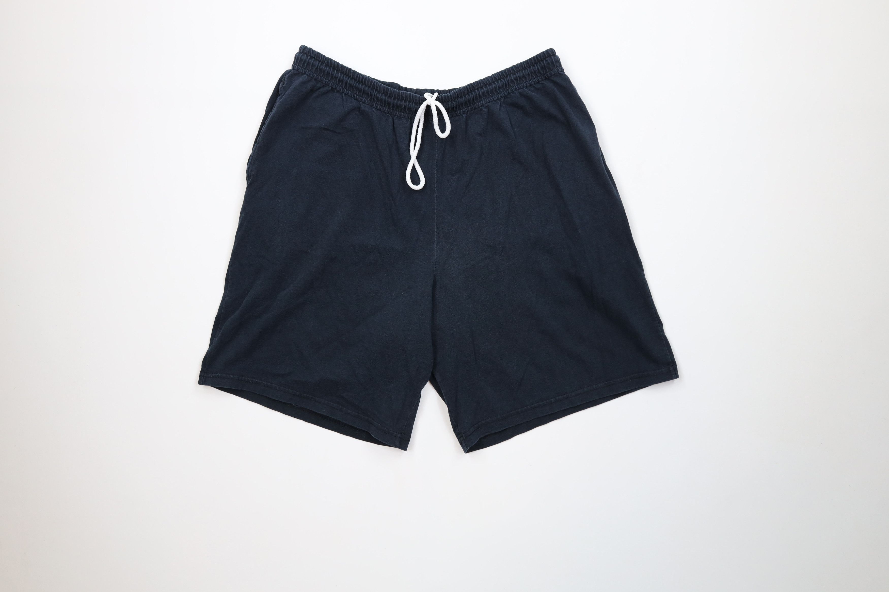 Vintage Vintage Y2K Streetwear Blank Above Knee Shorts Black Cotton Size US 34 / EU 50 - 1 Thumbnail