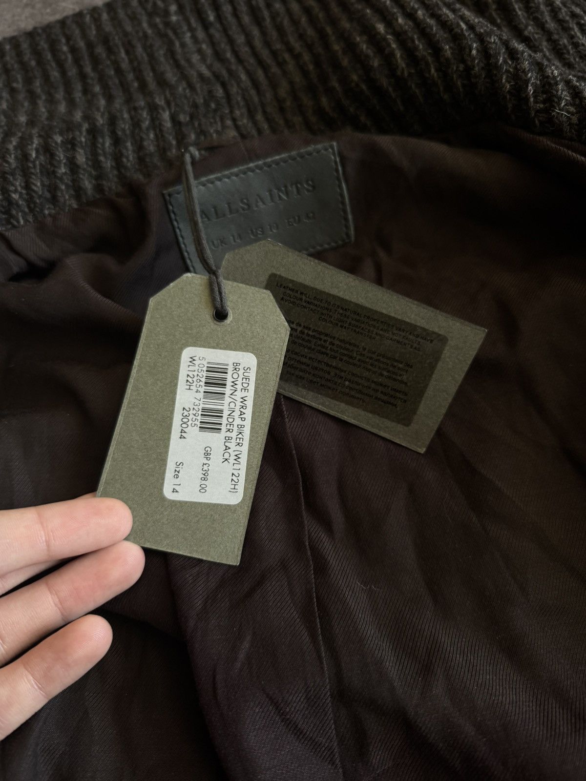Allsaints All saints suede wrap biker brown jacket y2k NEW Size M / US 6-8 / IT 42-44 - 9 Thumbnail