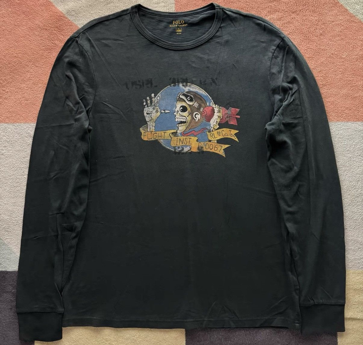 Polo Ralph Lauren Ralph Lauren Polo RL Skull Pilot Long Sleeve Tee K22 Size US S / EU 44-46 / 1 - 1 Thumbnail