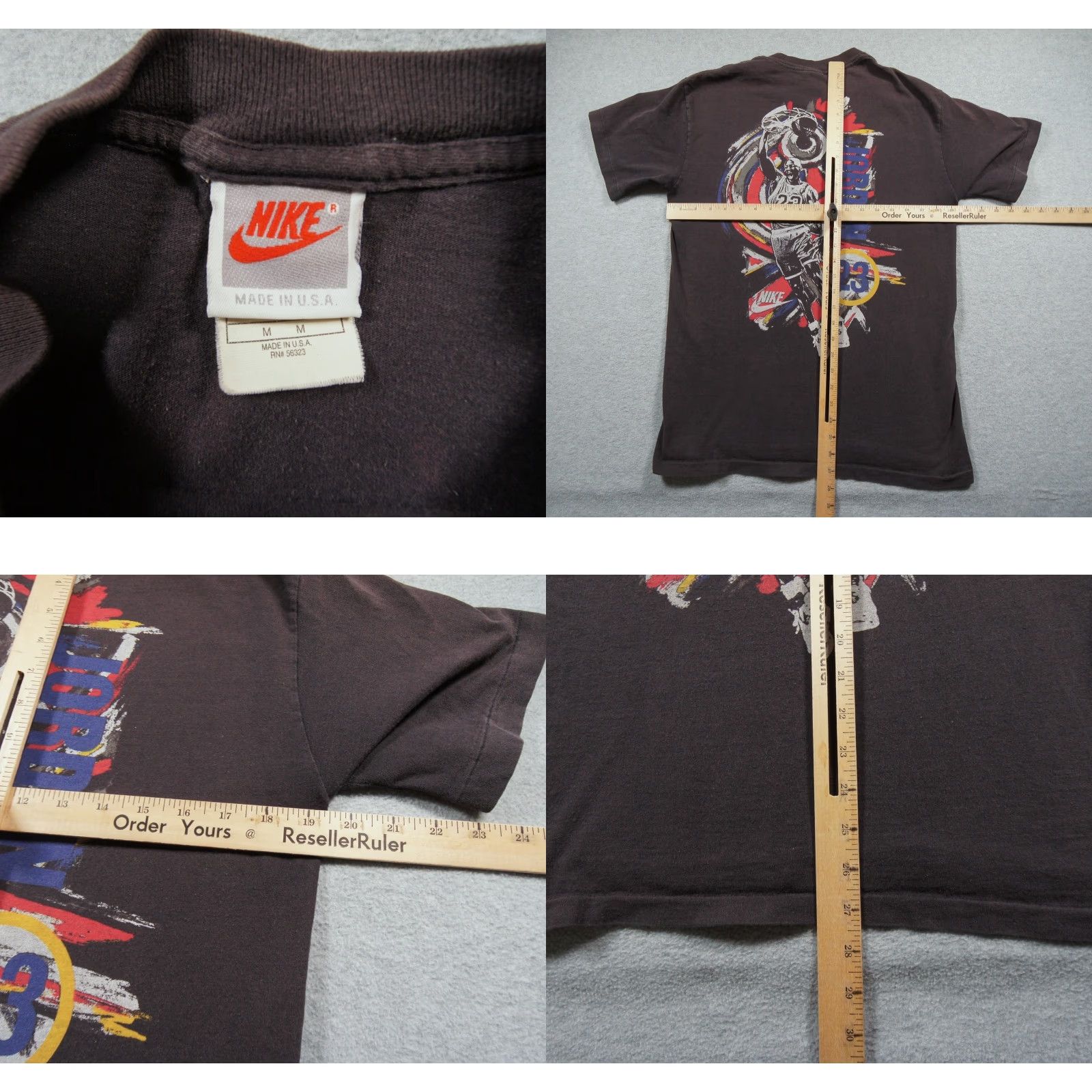 Nike VINTAGE Nike Michael Jordan Shirt Mens M Black 90s Tee Single Stitch Faded Nike Shirt Mens M Black 90s Jordan Vintage Shirt Size US M / EU 48-50 / 2 - 8 Thumbnail
