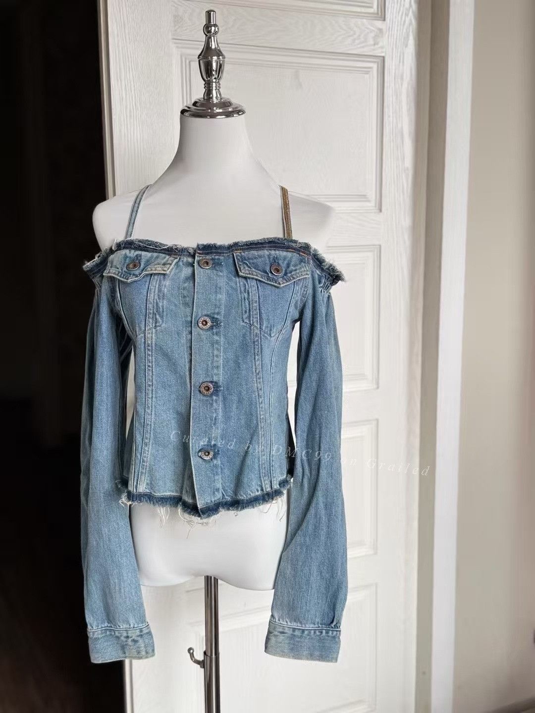 Kapital Kapital Off-shoulder Denim Jacket Size S / US 4 / IT 40 - 1 Thumbnail