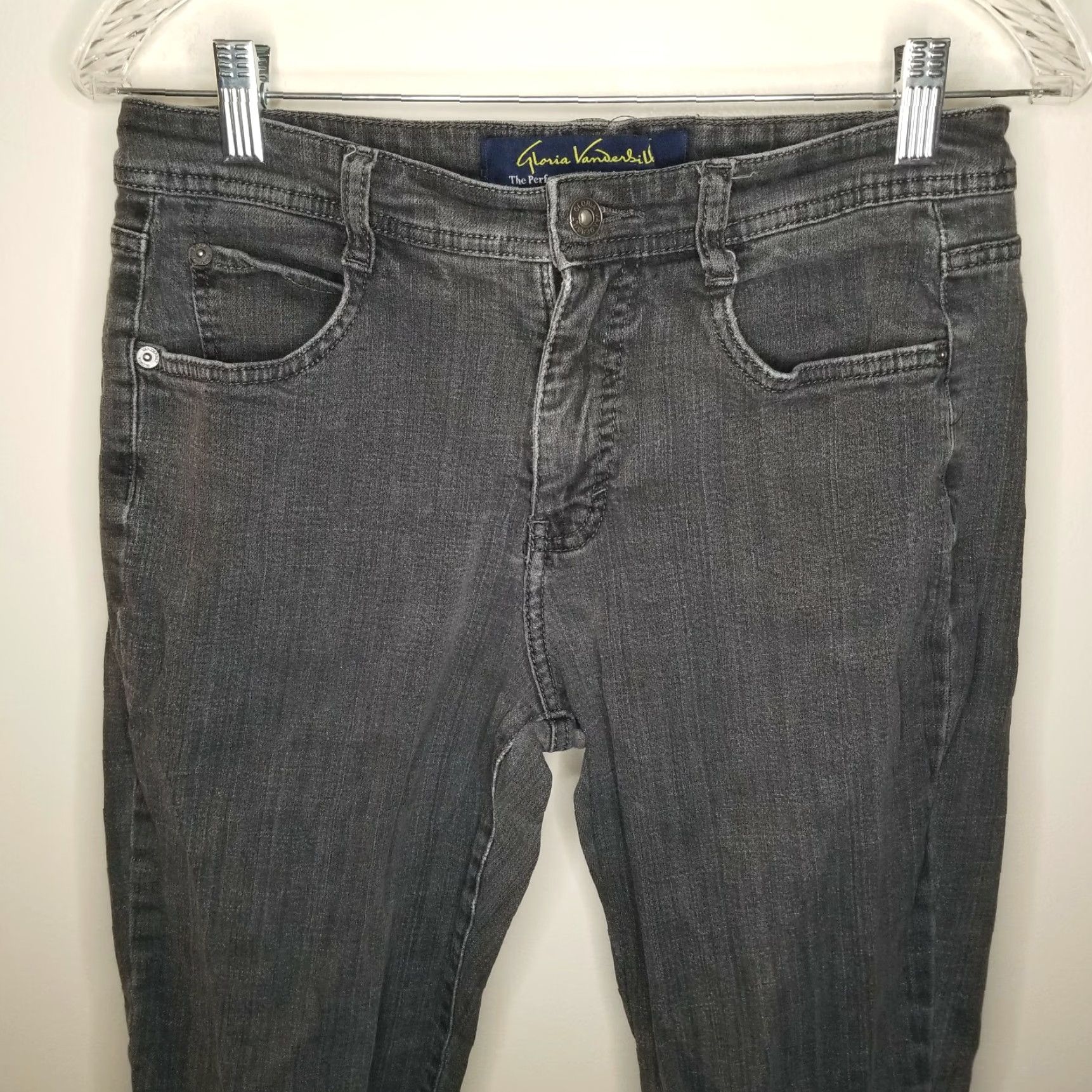 Gloria Vanderbilt GLORIA VANDERBILT Womens Black Straight Jeans Size 10 Regular Size 32" / US 10 / IT 46 - 2 Thumbnail