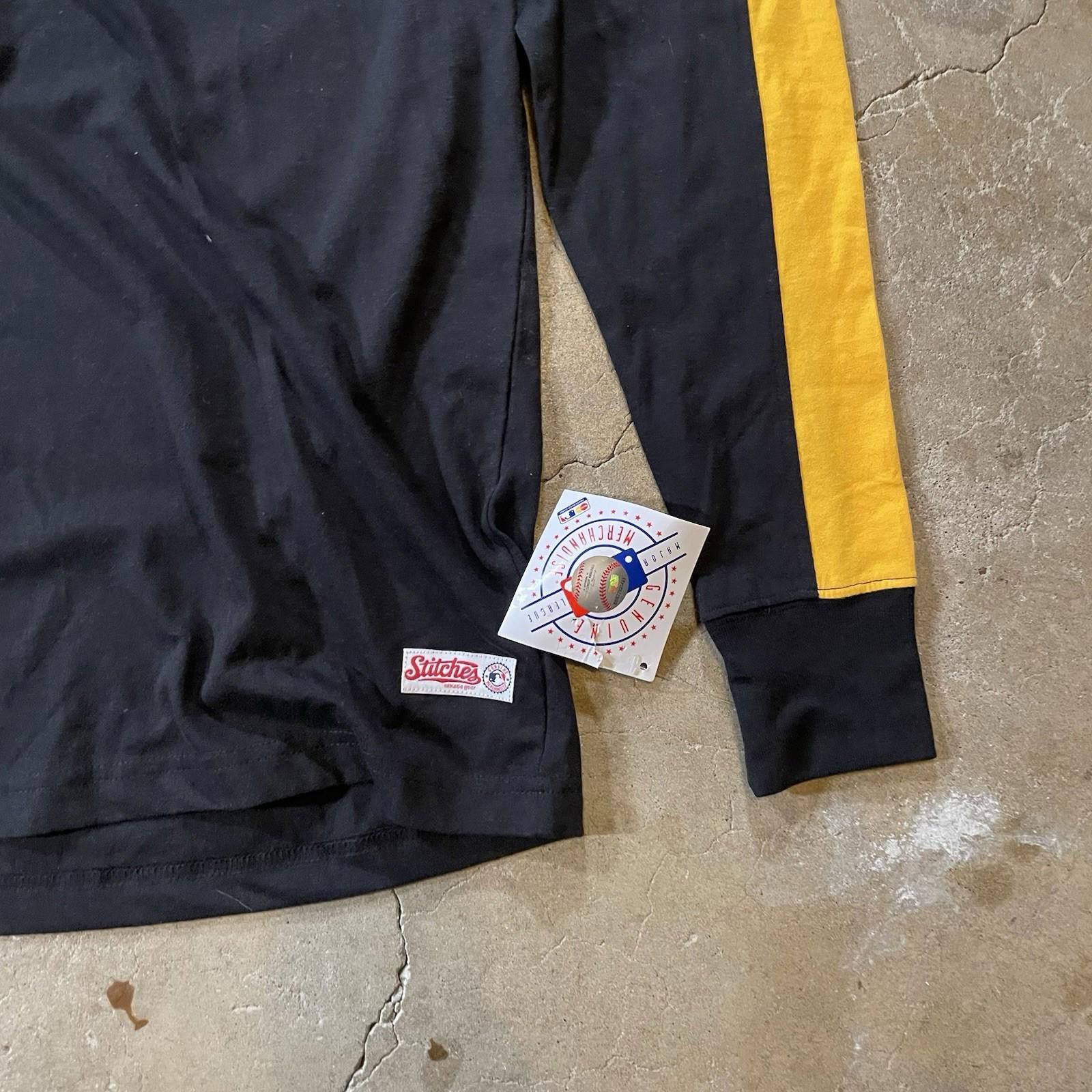 Other Stitches MLB PITTSBURGH PIRATES Long Sleeve Black Shirt L Size ONE SIZE - 2 Thumbnail