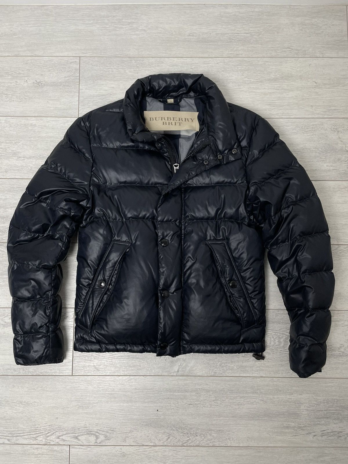 Burberry Burberry Brit Down Navy Blue Nova Check Size XS/S Size US XS / EU 42 / 0 - 1 Thumbnail