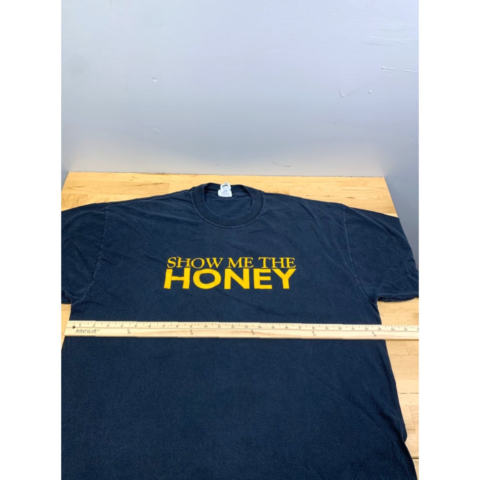 Jerzees VINTAGE American Honey Show me the Honey Promo Shirt mens XL Black11767 Size US XL / EU 56 / 4 - 5 Thumbnail