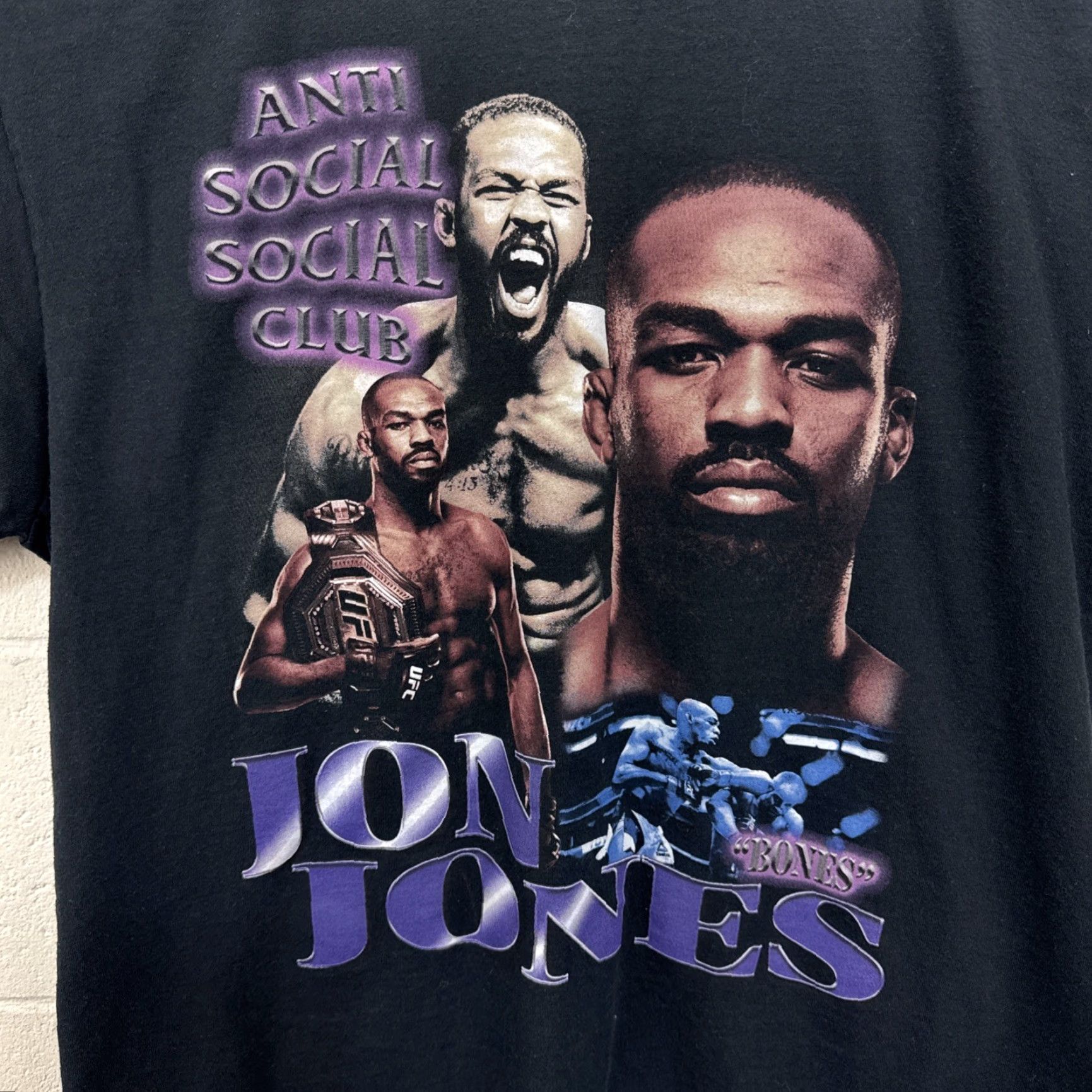 Anti Social Social Club Jon Bones Jones Shirt Men XL Black Anti Social Social Club UFC MMA Double Sided Size US XL / EU 56 / 4 - 2 Thumbnail