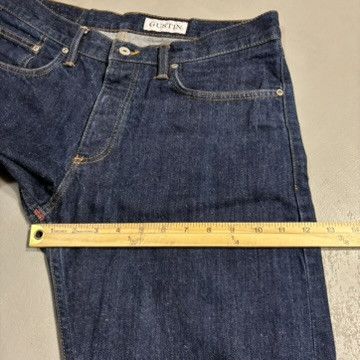 Gustin Gustin Straight Leg Selvedge Denim Jeans Dark Indigo USA Size US 33 - 14 Thumbnail