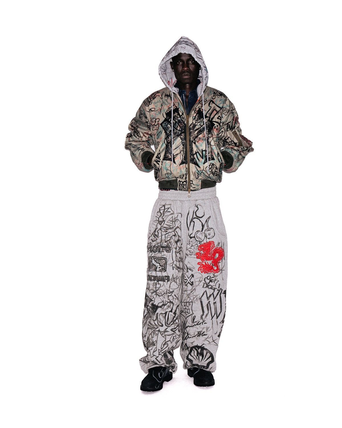 Mowalola MOWALOLA 2026 Graffiti Reversible Bomber Jacket L Size US L / EU 52-54 / 3 - 2 Thumbnail