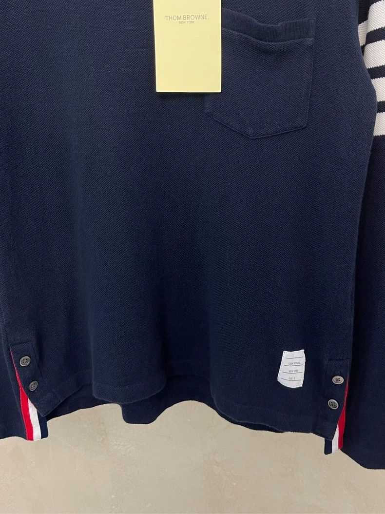 Thom Browne Thom browne Dark blue four-striped round-neck long-sleeved Size US XS / EU 42 / 0 - 3 Thumbnail