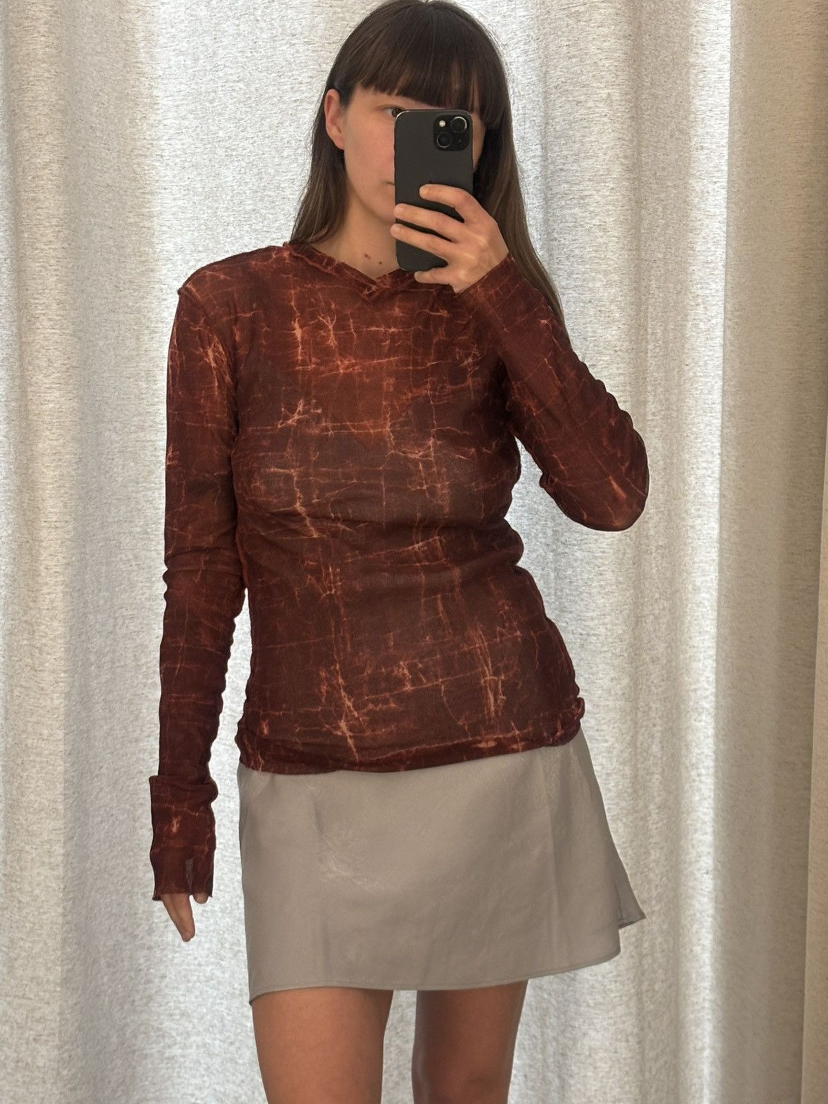 Vintage Jean Paul Gaultier Mesh Top Blouses Print Bondage Vintage Size XL / US 12-14 / IT 48-50 - 1 Thumbnail
