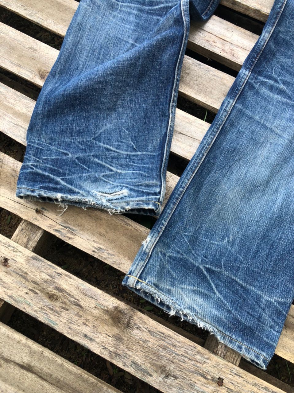 Polo Ralph Lauren × RRL Ralph Lauren × Vintage Polo by Ralph Lauren Denim Jeans Distressed Size US 33 - 11 Thumbnail