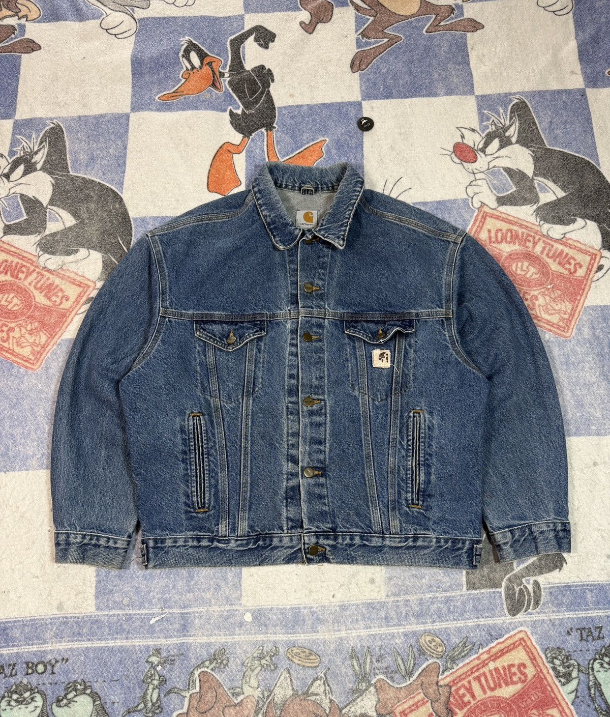Carhartt Vintage denim trucker jacket Size US L / EU 52-54 / 3 - 1 Thumbnail
