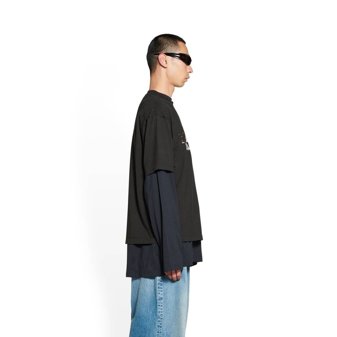 Balenciaga o1mt1gz0225 Hand-Drawn BB Icon T-Shirt Medium Fit in Black Size US XL / EU 56 / 4 - 3 Thumbnail