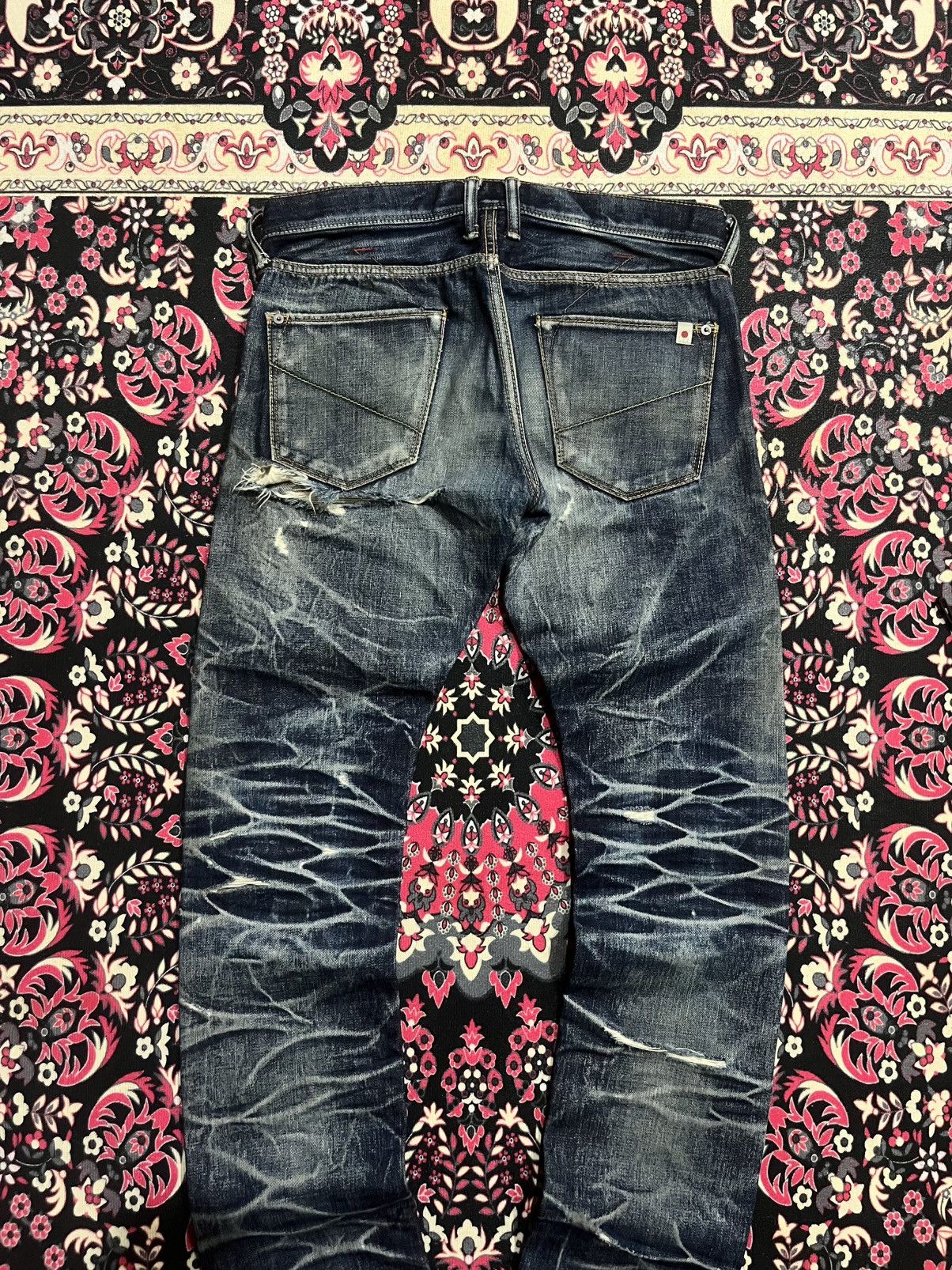 Japanese Brand ⚡️Insane⚡️Vintage Japanese DeeTA Heavy Whisker Selvedge Jeans Size US 30 / EU 46 - 9 Thumbnail