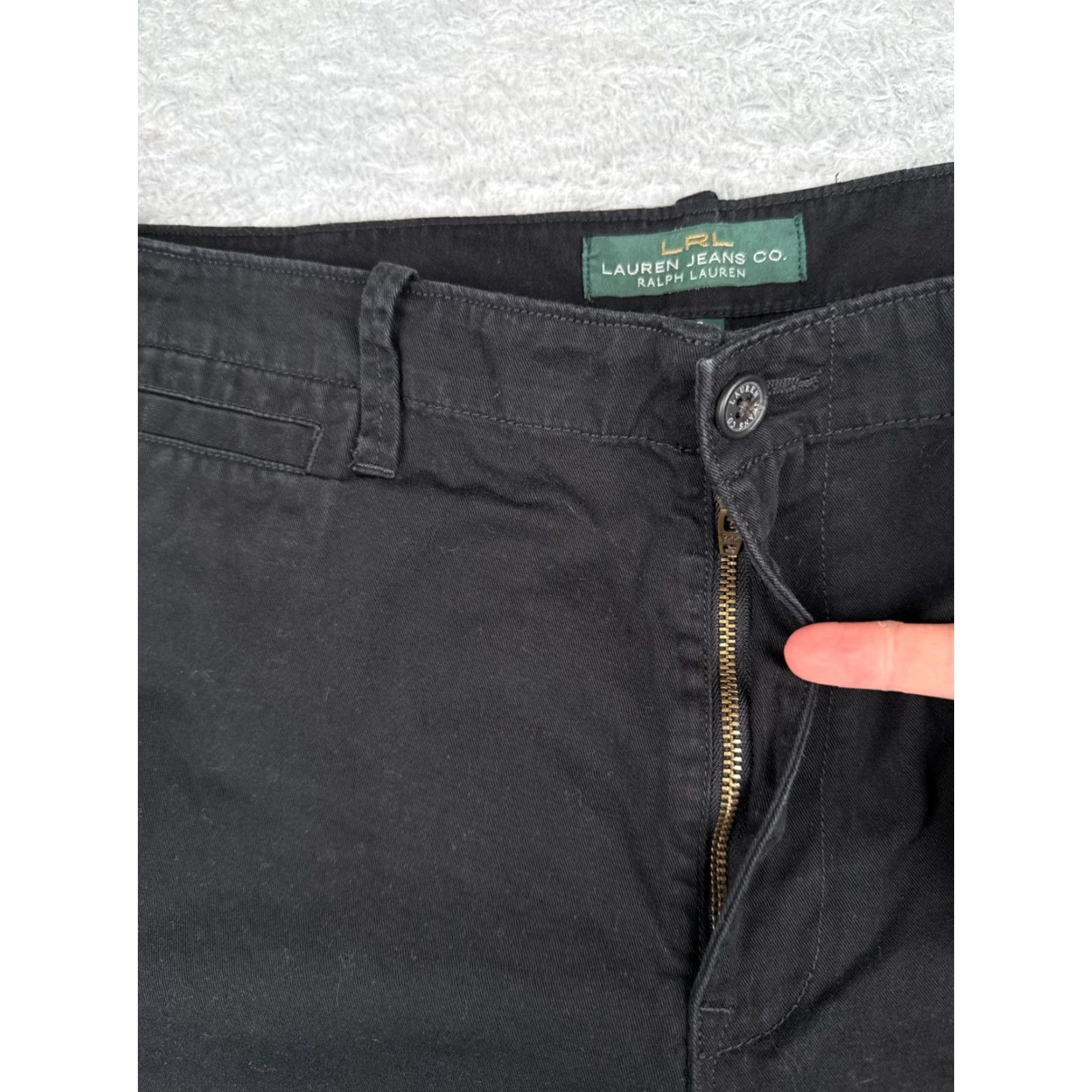 Ralph Lauren Lauren Ralph Lauren Shorts Women 16 Black Chino Twill Cotton Blend LRL Hike 36x7 Size 38" / US 16 / IT 52 - 6 Thumbnail