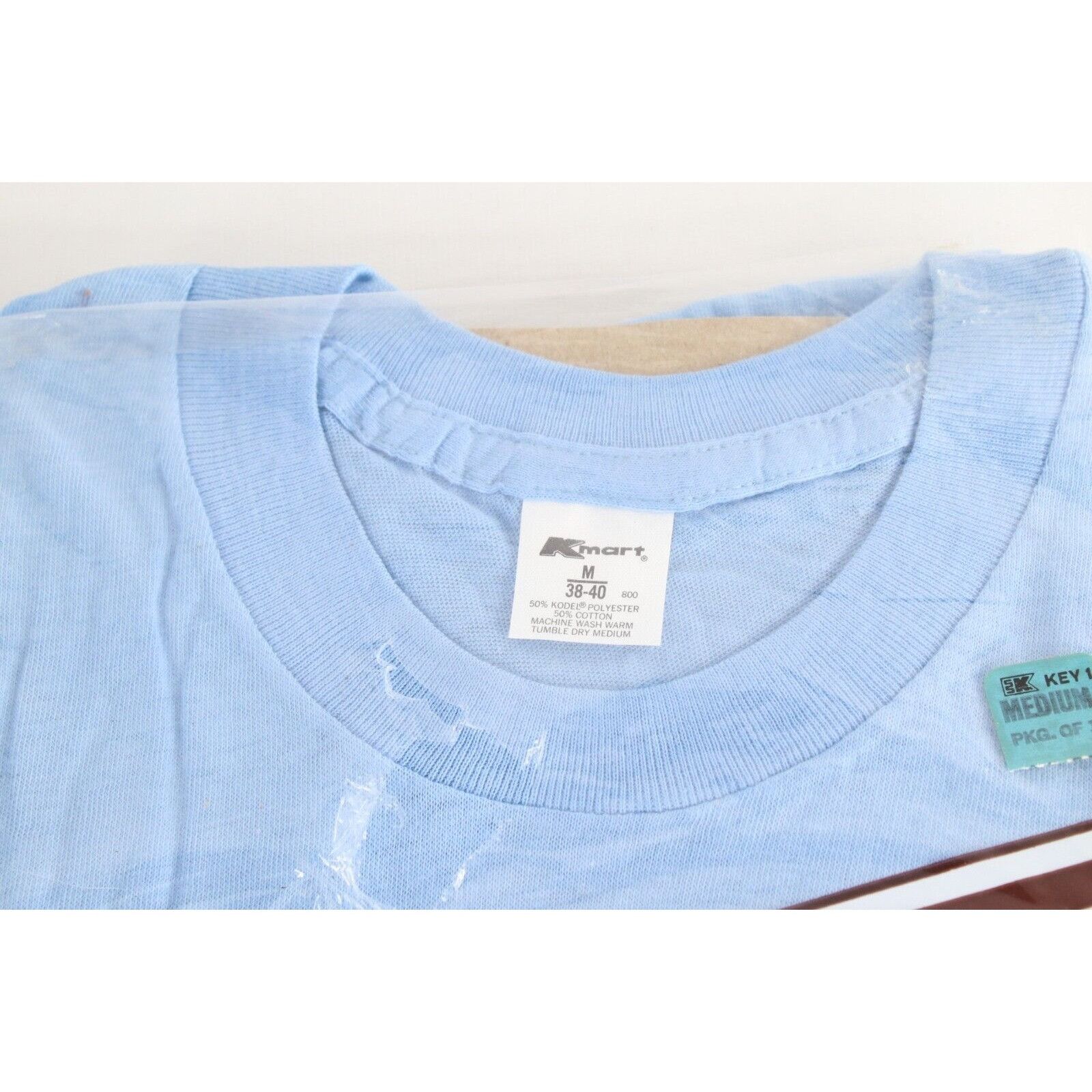 Vintage Deadstock Vintage 70s Streetwear Blank Pocket T-Shirt Blue Size US M / EU 48-50 / 2 - 2 Thumbnail