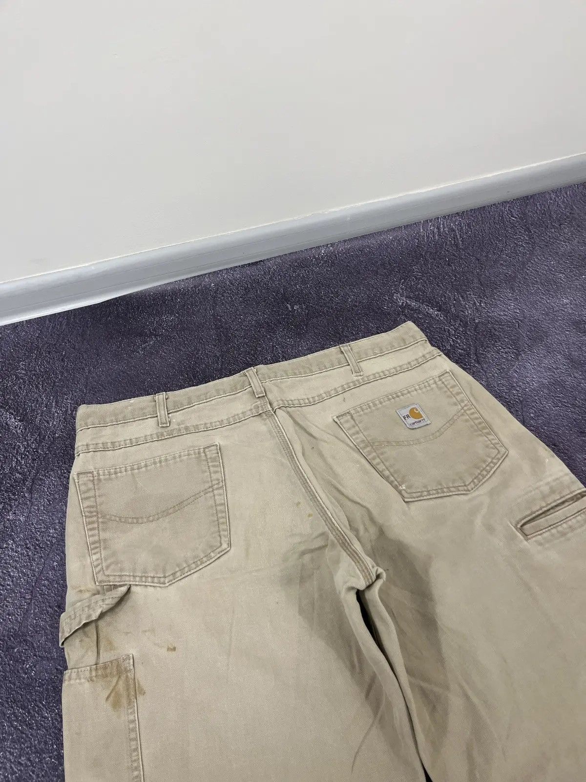 Carhartt × Vintage Vintage Carhartt Flame Resistant Hype Carpenter Baggy Pants Size US 36 / EU 52 - 5 Thumbnail