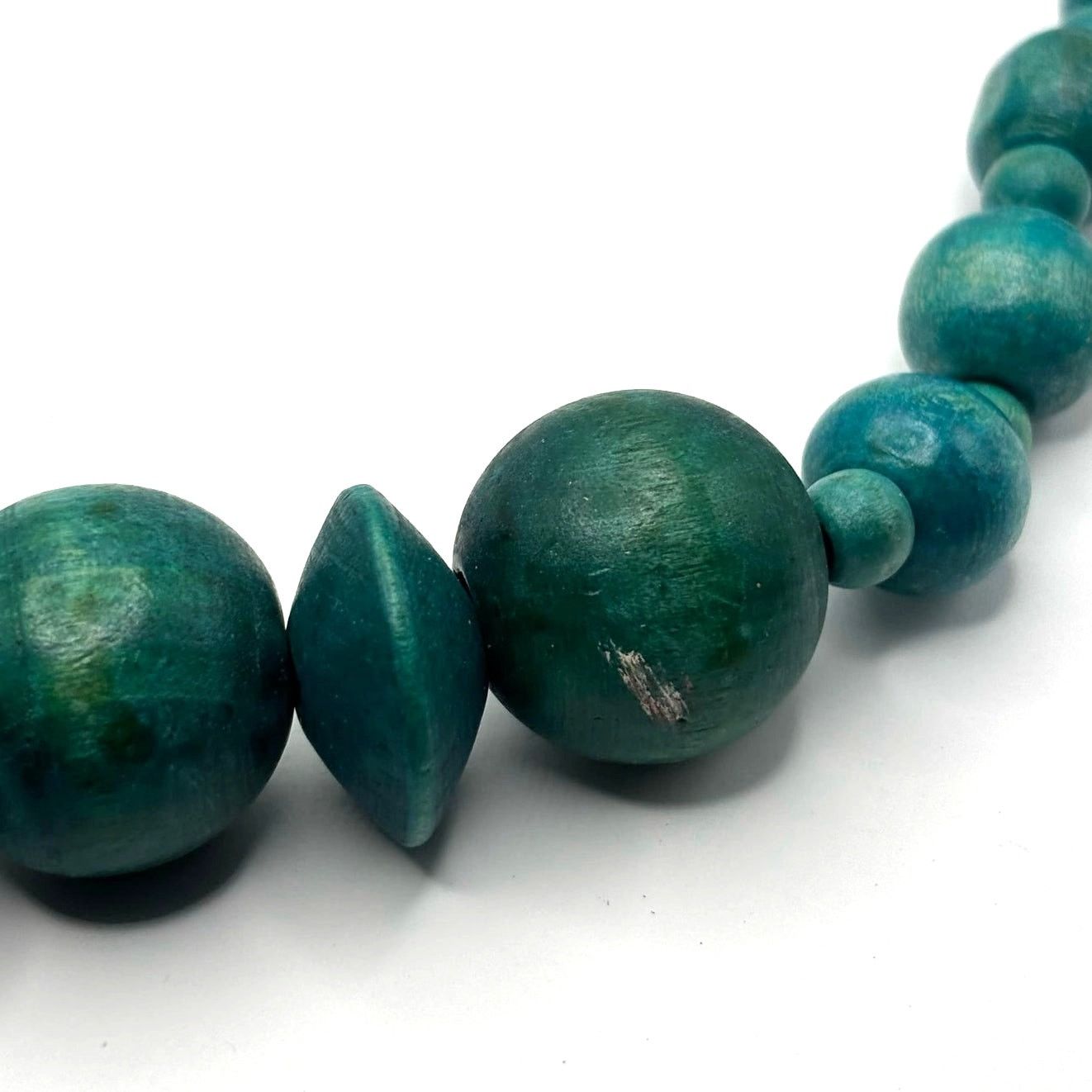 Other Vintage Blue Wood Necklace Size ONE SIZE - 2 Thumbnail