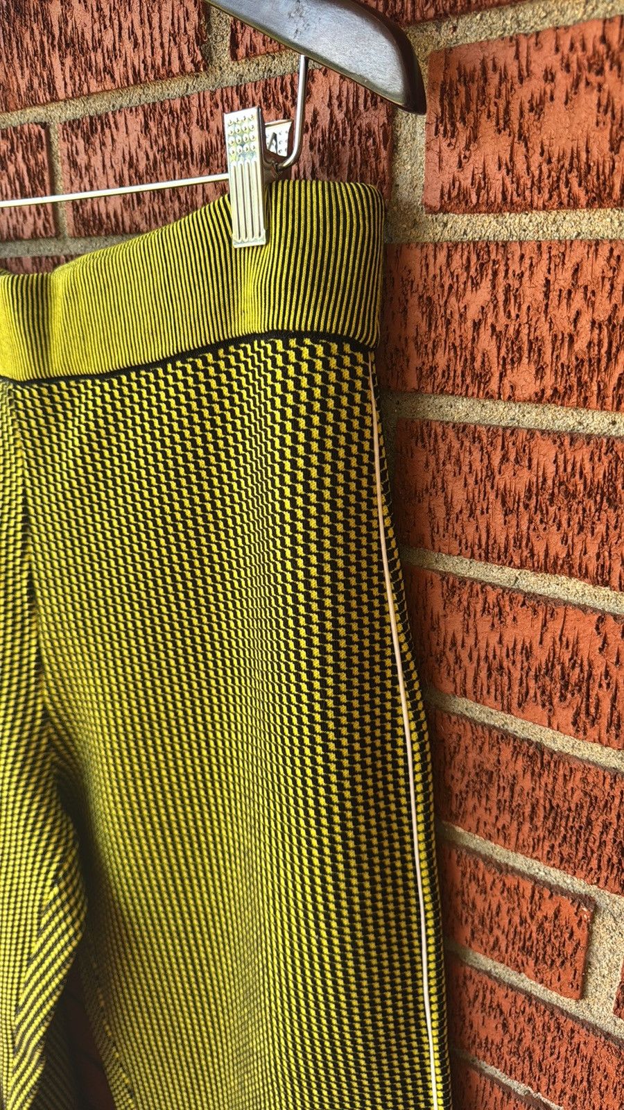 Marni Marni trouser pants black yellow herringbone wool SF2023 48 Size 38R - 4 Thumbnail