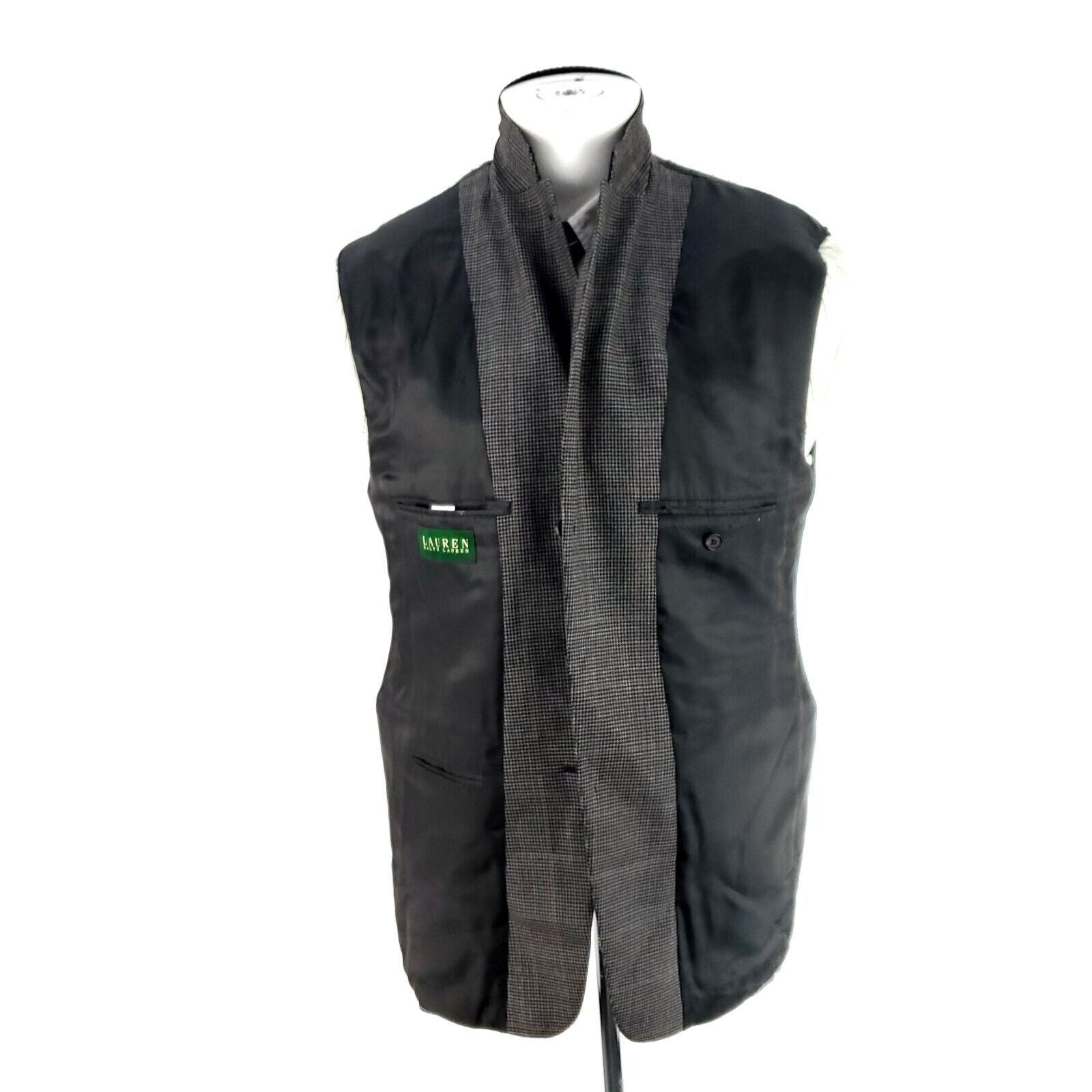 Lauren Ralph Lauren Lauren Ralph Lauren Wool 3 Button Sport Coat 38R Gray Hounds Size 38R - 10 Thumbnail