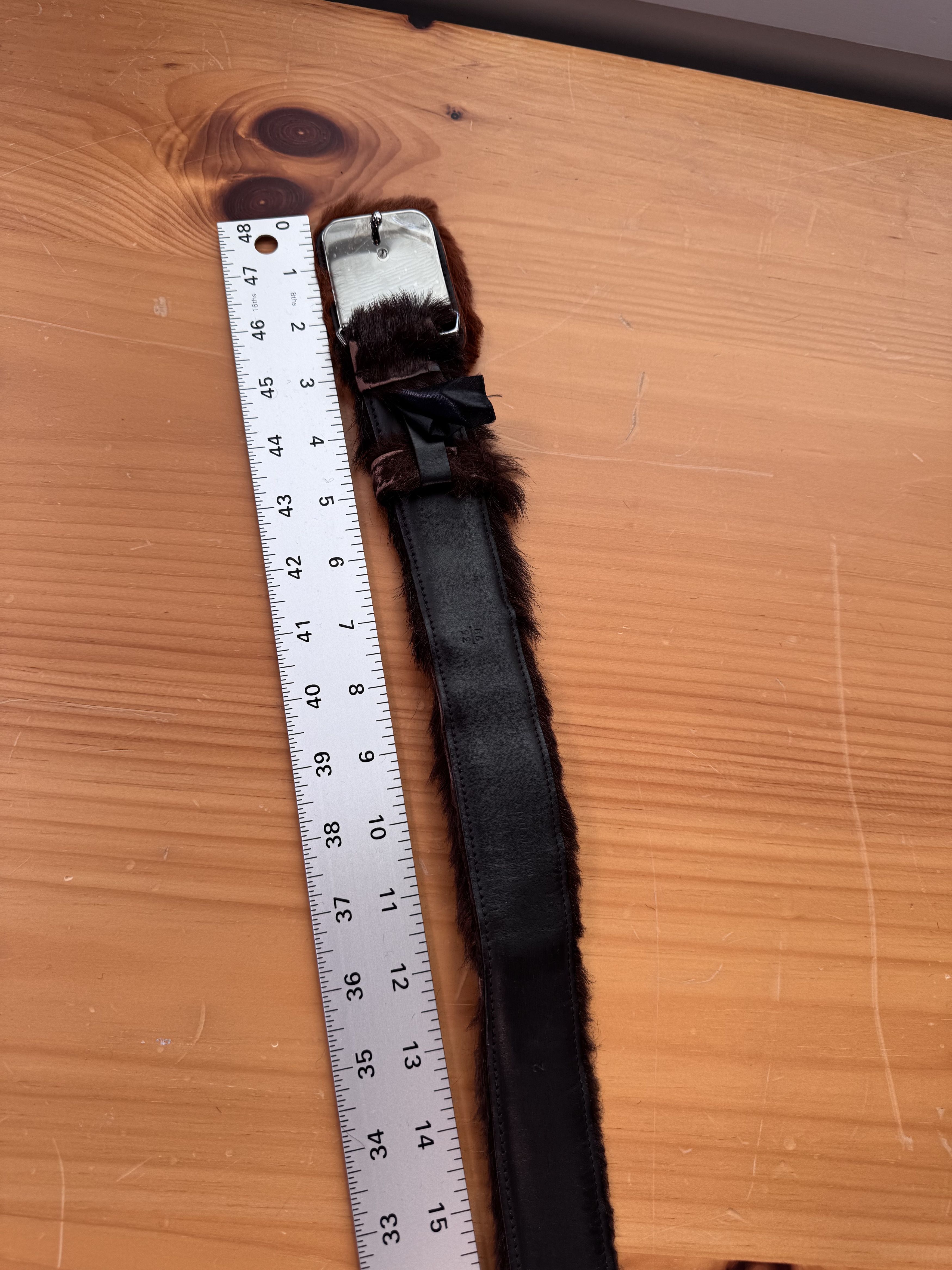 Prada Prada FW 17 Runway Fur Belt Size 32 - 13 Thumbnail