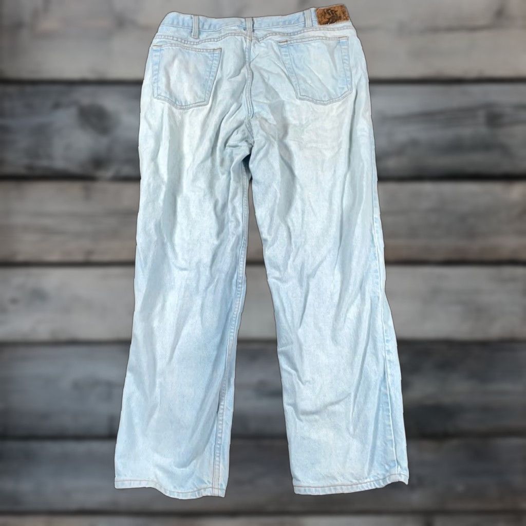 Denime VINTAGE Mustang 90s Tapered Leg Jeans Men’s 40 x 29 Light Blue Denim USA Classic Grunge Size US 40 / EU 56 - 1 Thumbnail