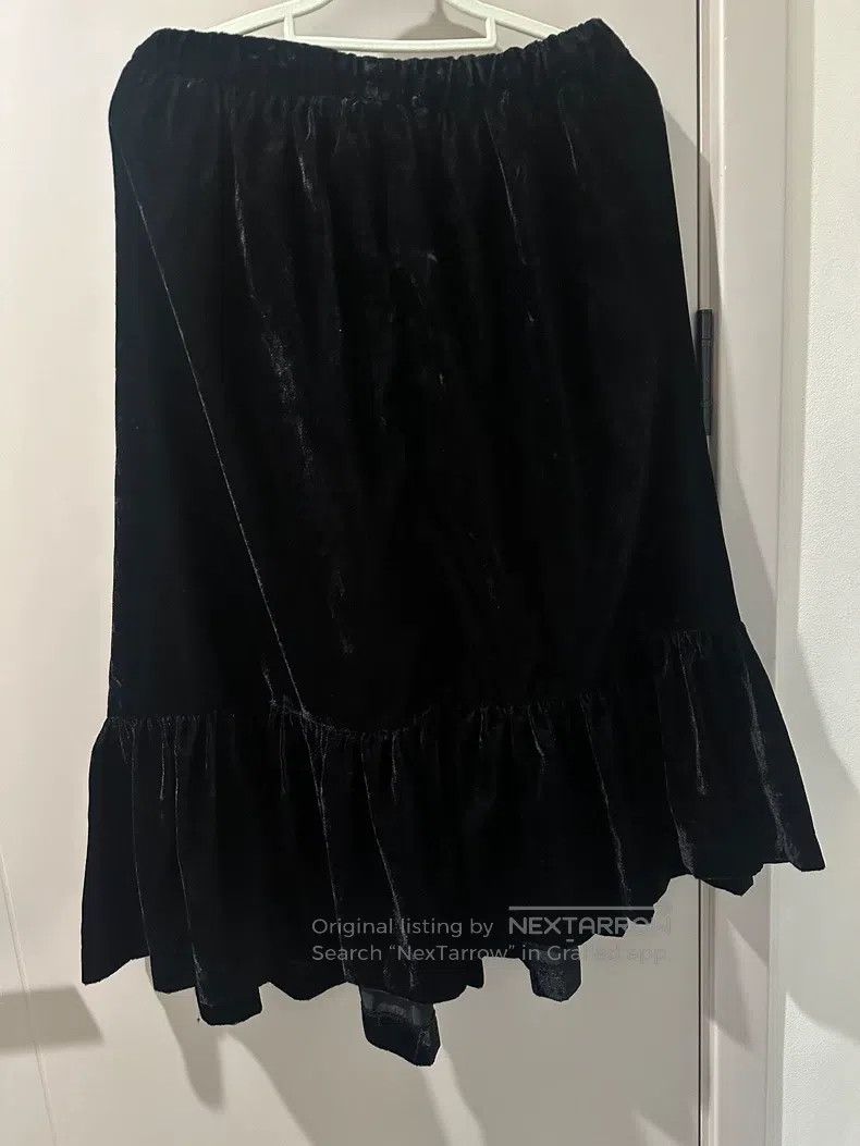 Comme des Garcons Comme Des Garcons size S Black Velvet Large Skirt Pleated Size 23" - 2 Thumbnail