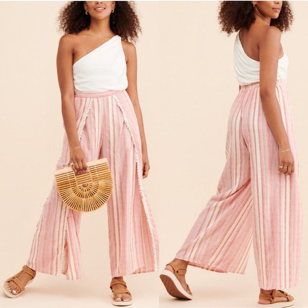 Other New Raga Cotton Candy Stripe Slit Pants Size S Size 28" / US 6 / IT 42 - 1 Thumbnail