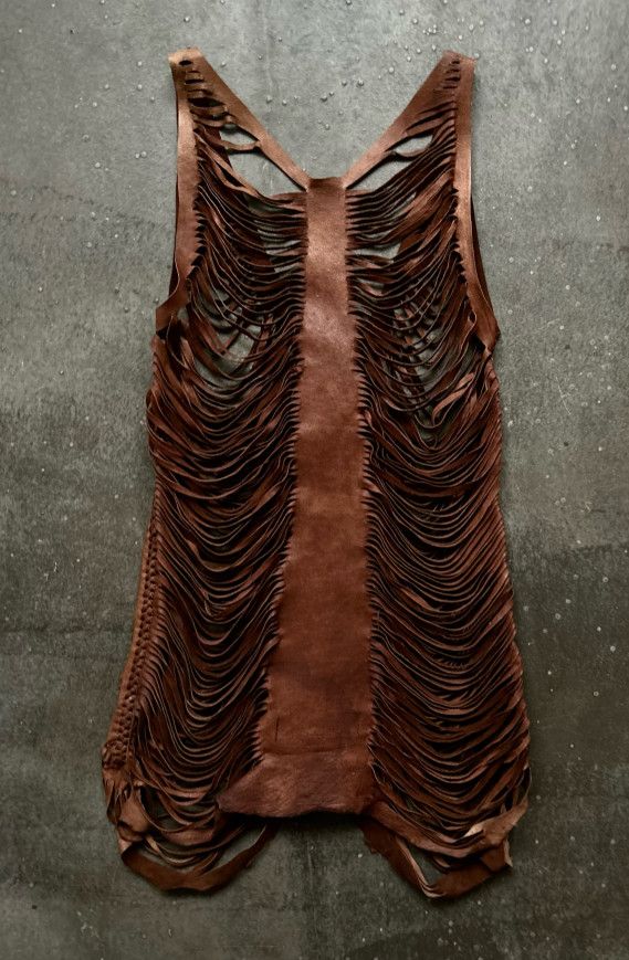 Share Spirit Homme SHARE SPIRIT Early Gemstone Fringe Leather Vest Size US M / EU 48-50 / 2 - 2 Thumbnail