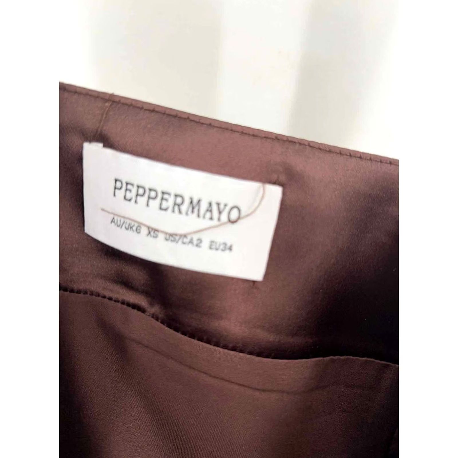 Vintage Peppermayo Brown Short Sleeveless Dress Size 2 Regular - Pre-Owned Size 26" / US 2 / IT 38 - 3 Thumbnail