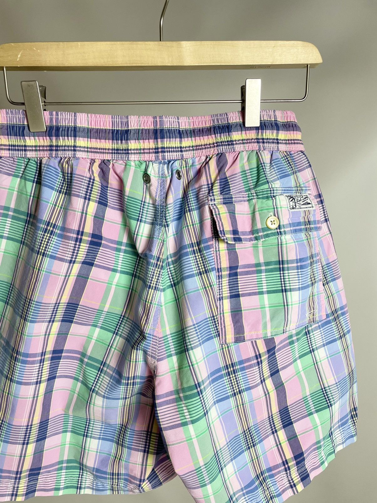 Polo Ralph Lauren VINTAGE 💦 Polo Ralph Lauren Swimwear Checkered sport Shorts Size US 30 / EU 46 - 7 Thumbnail