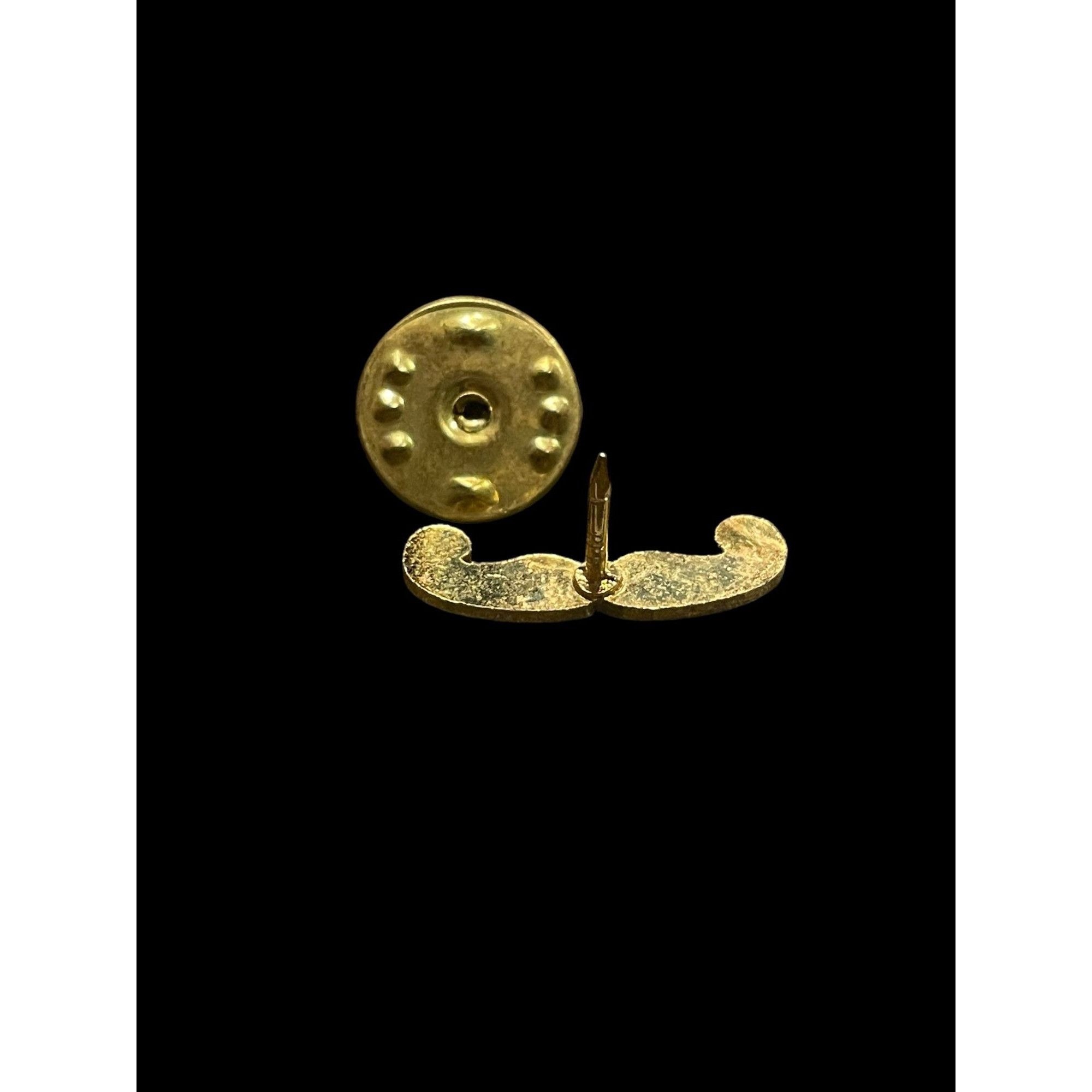 Vintage Vintage Mini White and Gold Tone Men Mustache Enamel Brooch Size ONE SIZE - 4 Thumbnail
