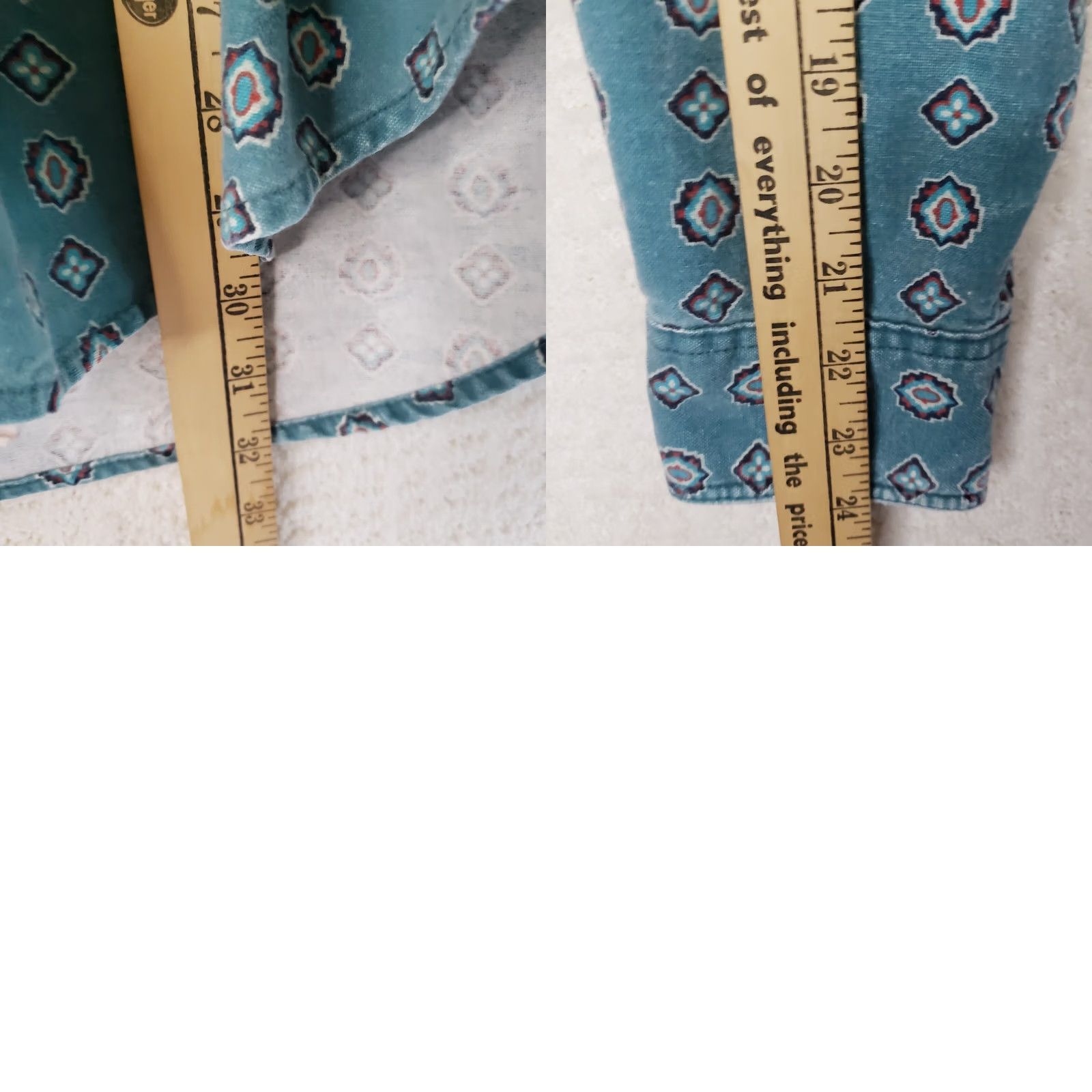 Vintage Woolrich Shirt L Turquoise Geometric Button-Up Long Sleeve Collared USA Mens Size US L / EU 52-54 / 3 - 10 Thumbnail